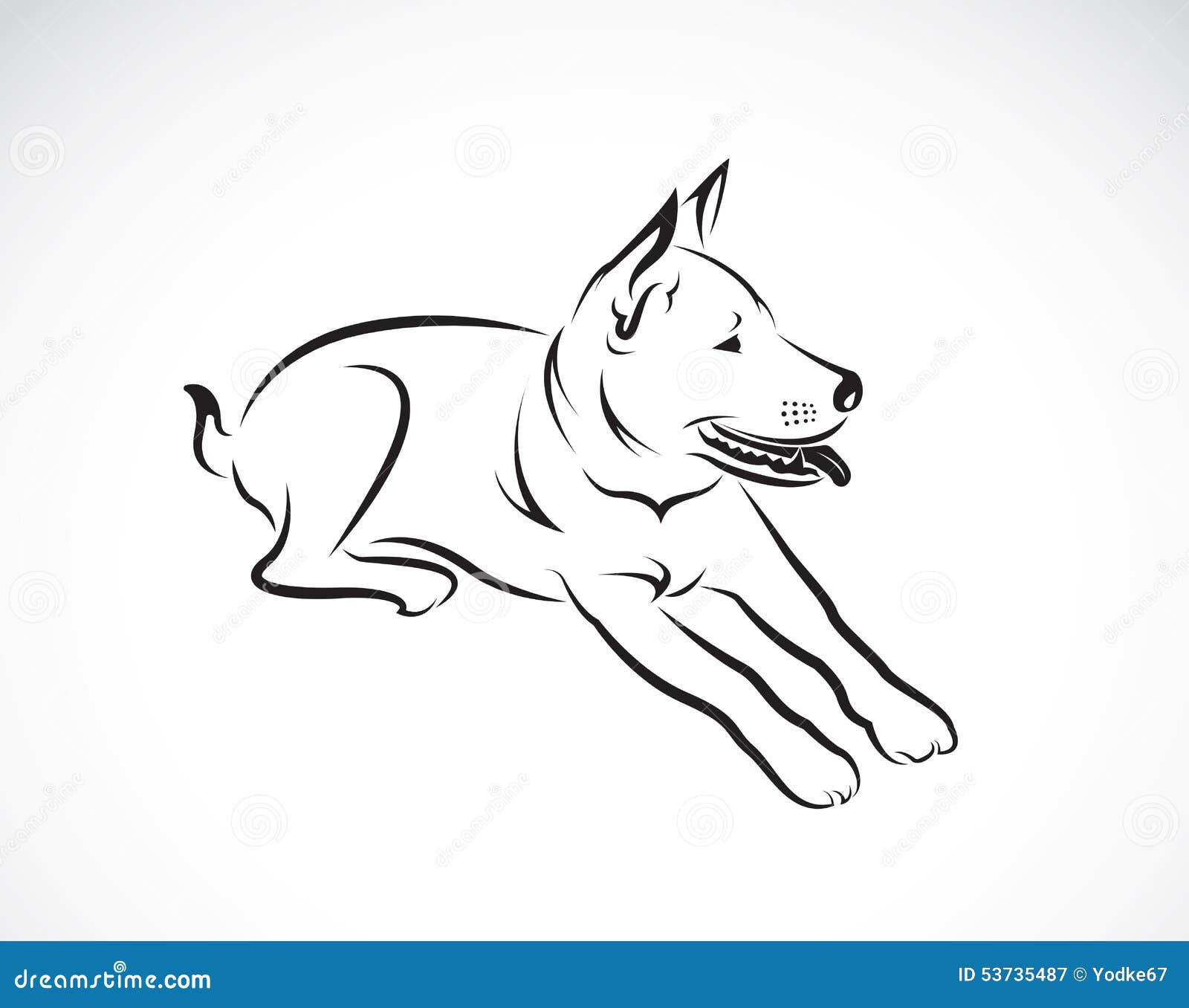 Vector images of dog stock vector. Illustration of outline - 53735487