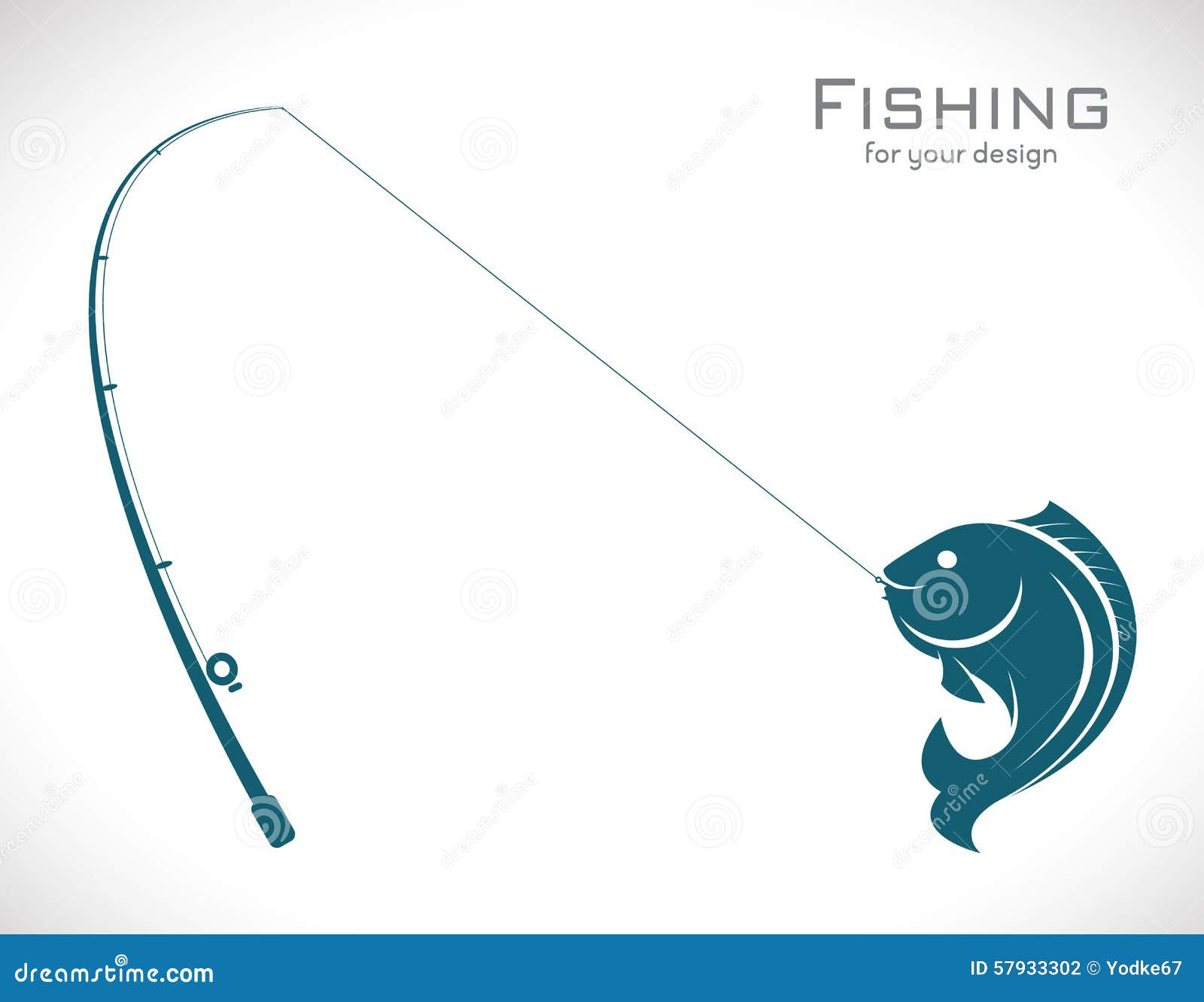 Download Vector Images Of Fishing Rod And Fish Stock Vector ...