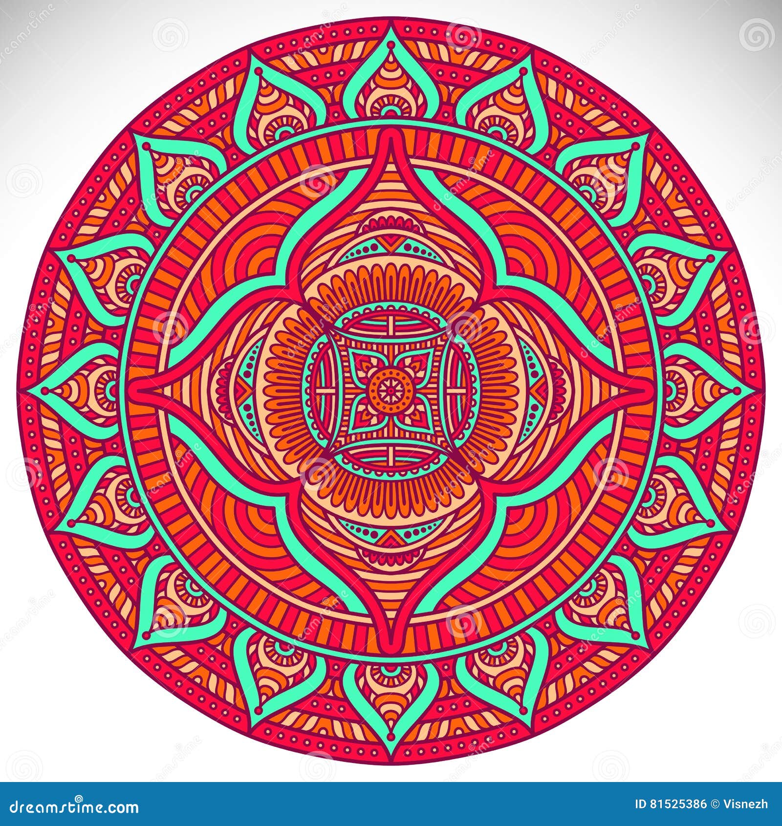 Vector Indian Mandala Stock Vector Illustration Of Identity 81525386
