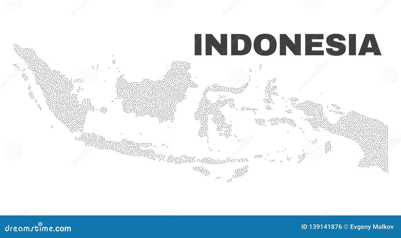 Vector Indonesia Map of Dots Stock Vector - Illustration of abstract