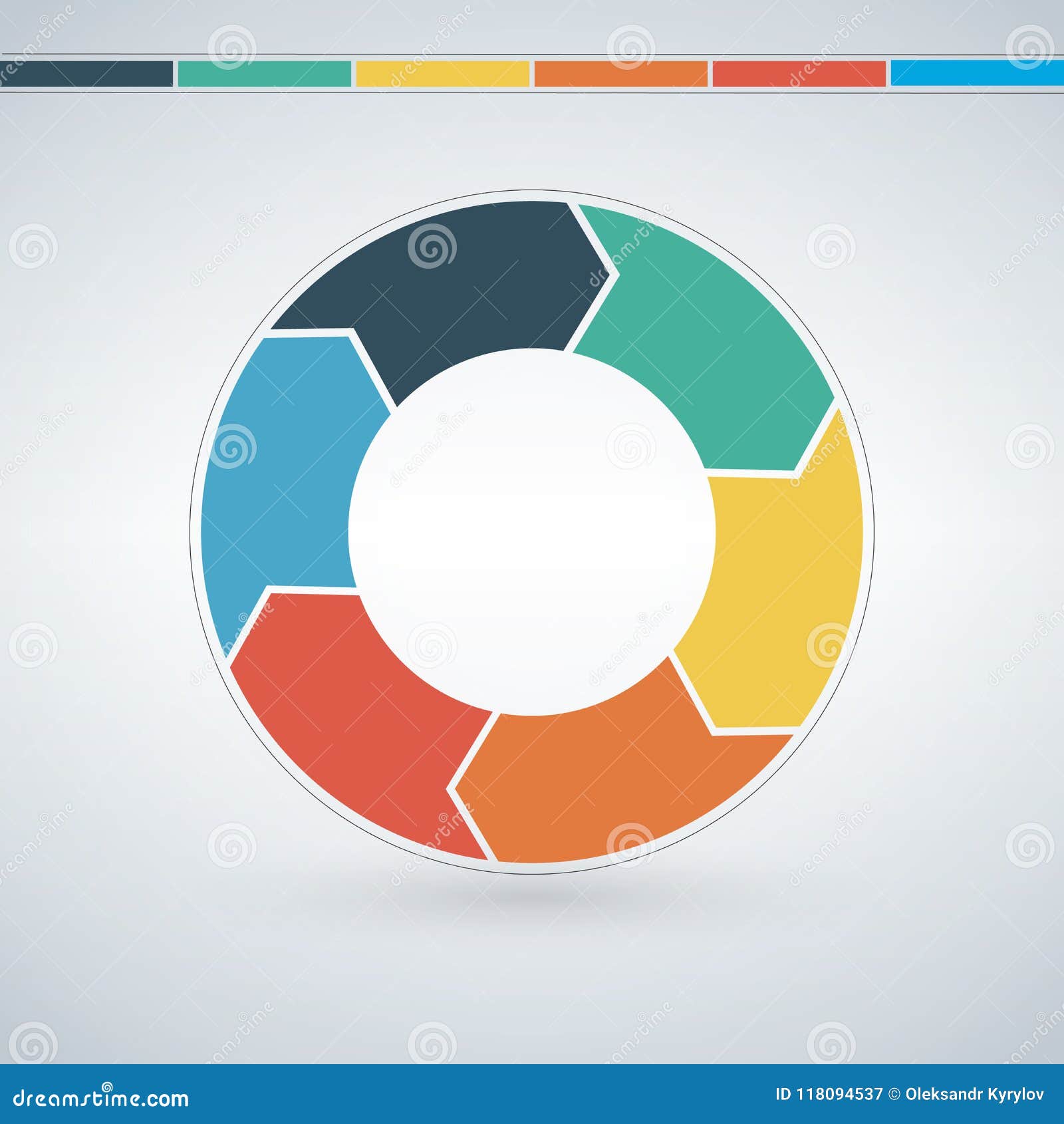 vector infographic circle template for graph cycling diagram