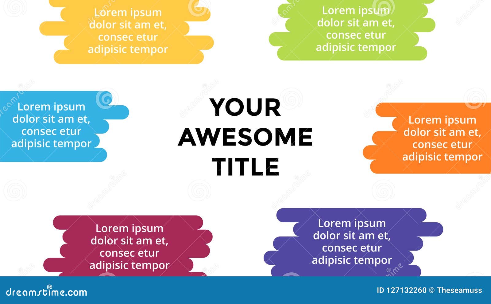 Vector Infographic Cycle Diagram Labels Graph Stickers Presentation Chart Business Concept