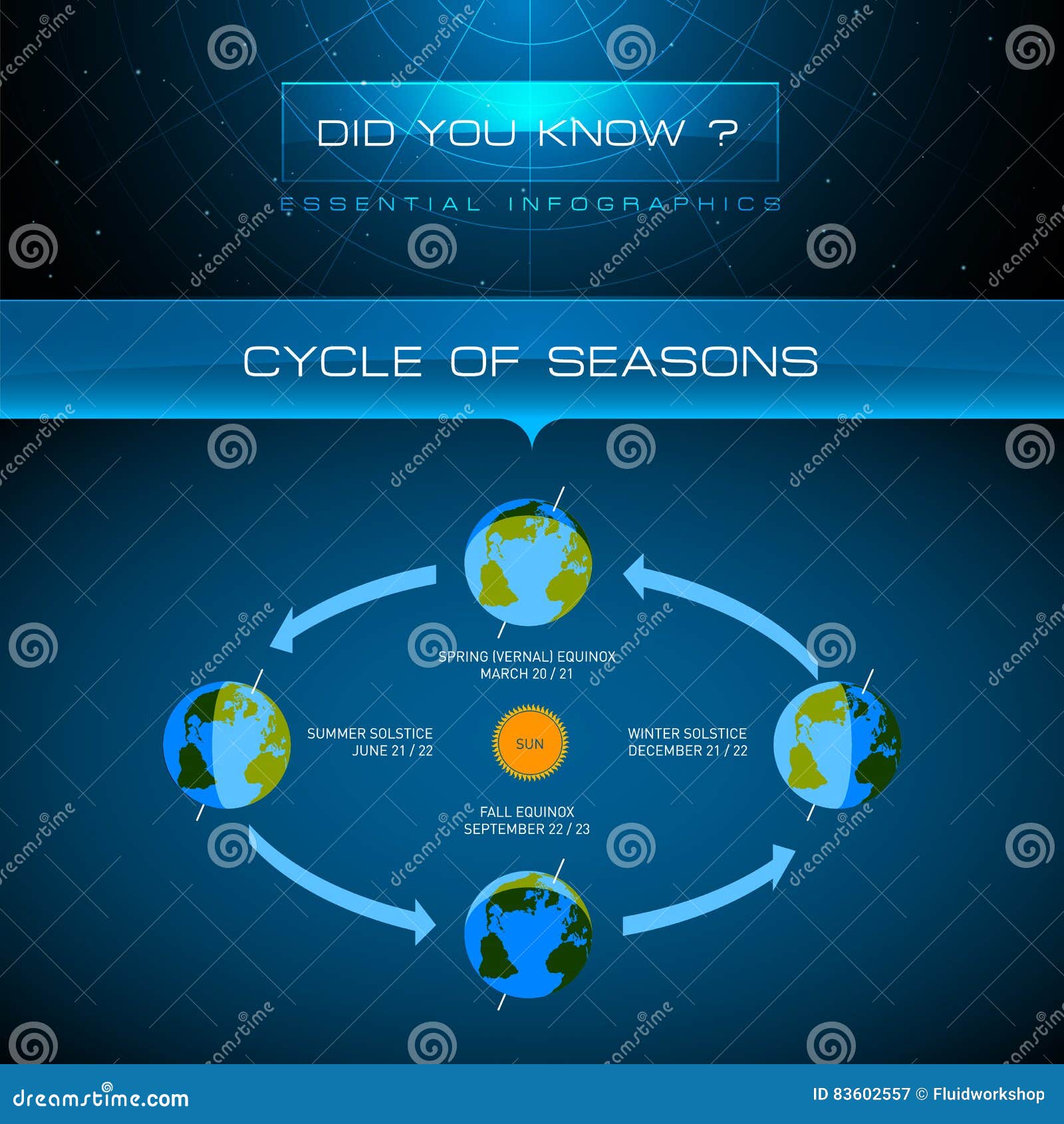 Vector Infographic - Cycle of Seasons Stock Vector - Illustration of