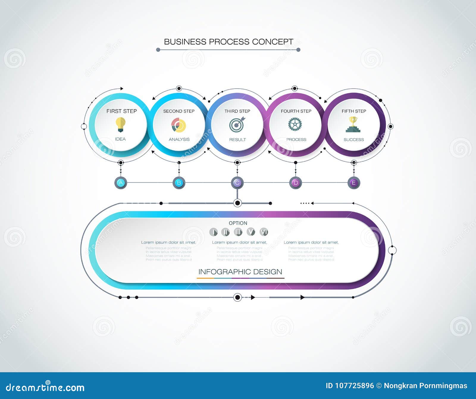 vector infographic 3d circle label template design business