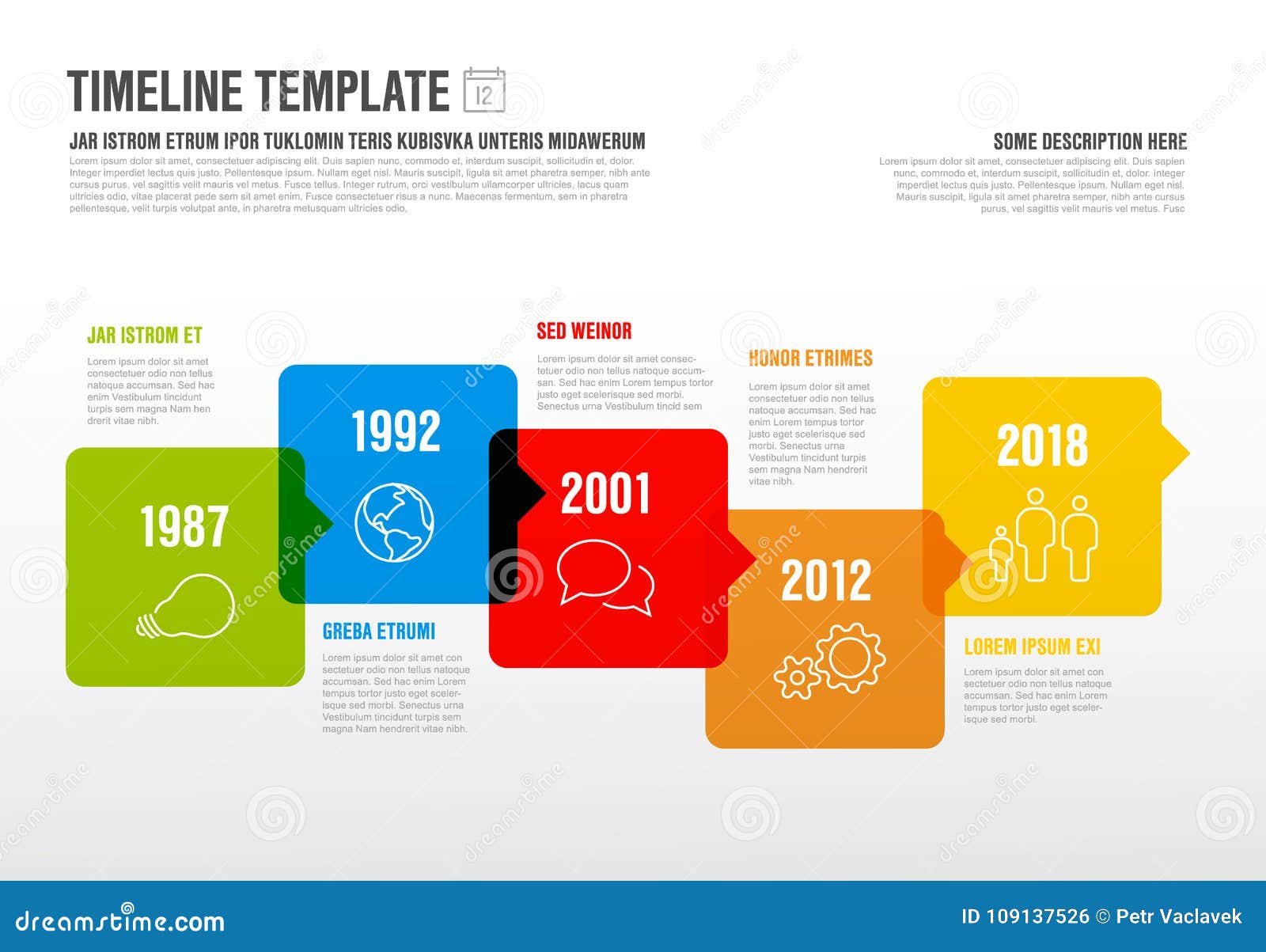 Horizontal Timeline For Powerpoint And Google Slides