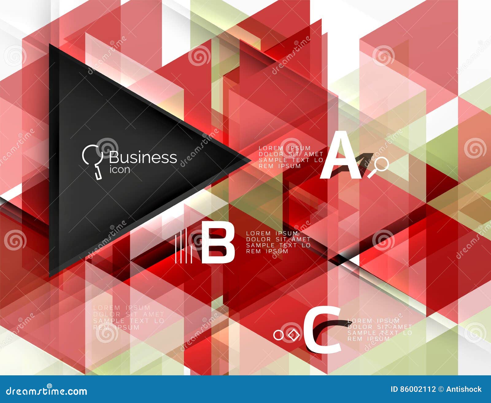 Vector Infographic Triangles Stock Vector - Illustration of estate ...