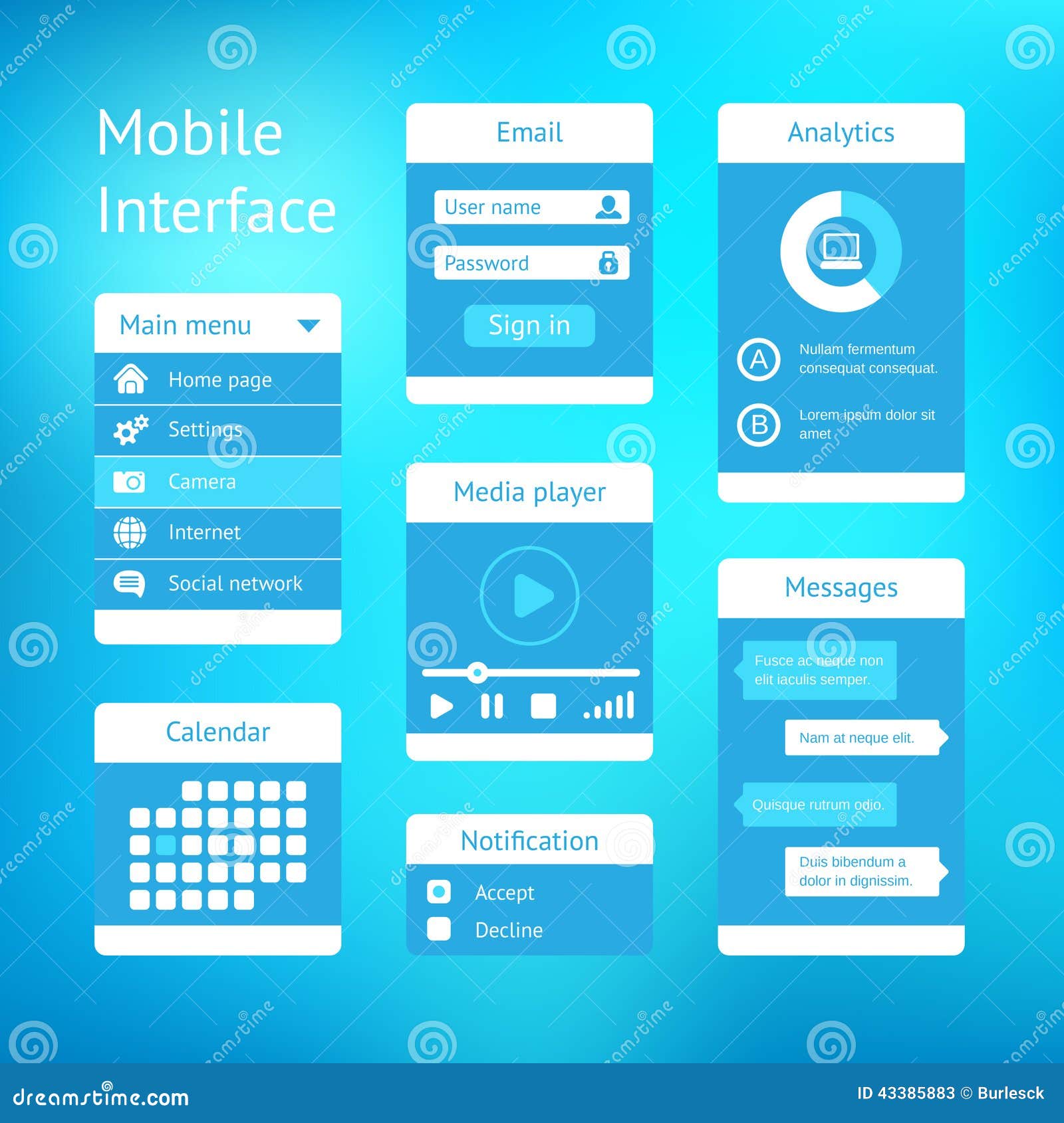 Vector Interface Template Design CartoonDealer com #43385883 Vector Interface Template Design CartoonDealer com #43385883