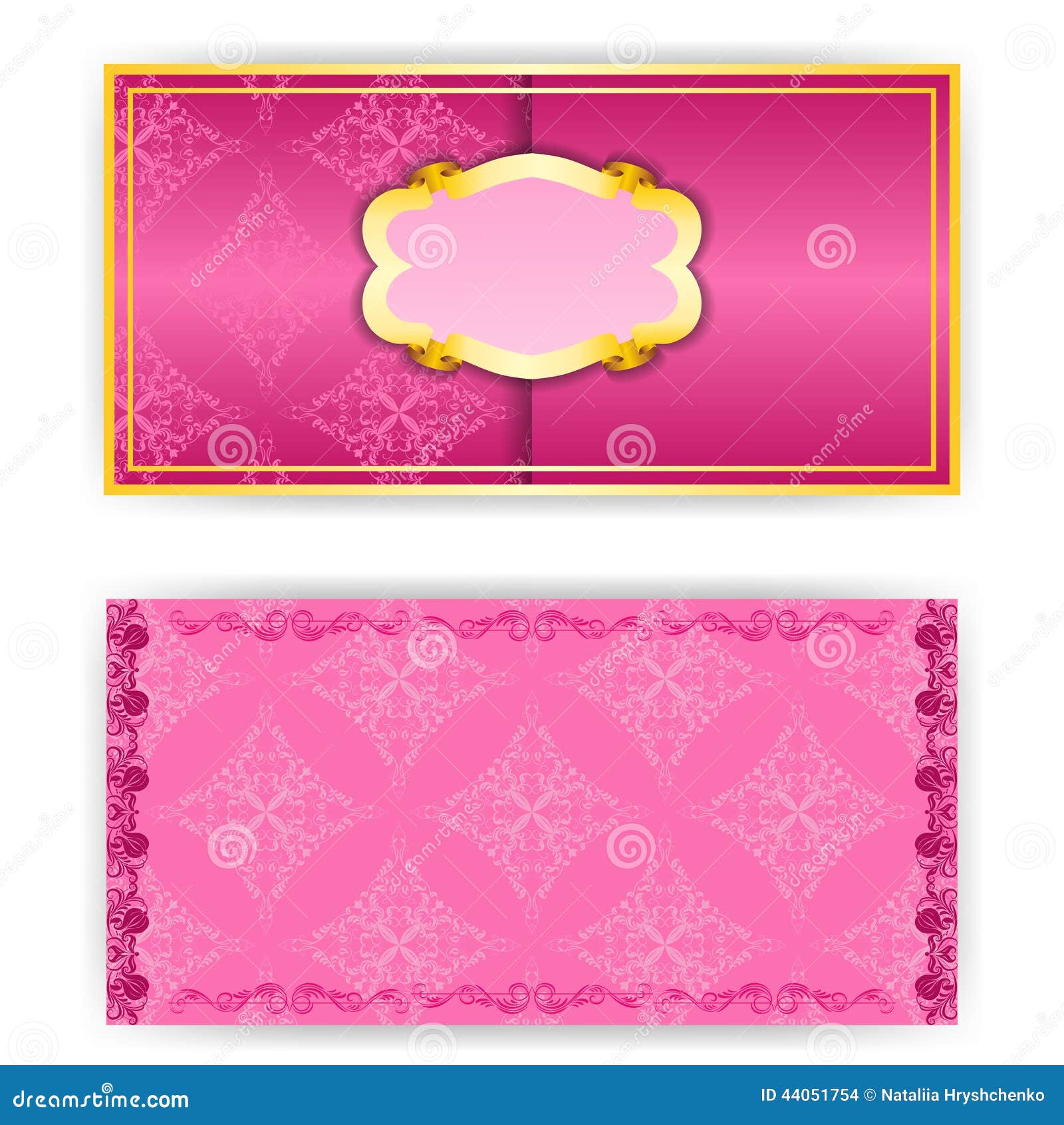 Vector Invitation Card with Frame Stock Vector Illustration of label