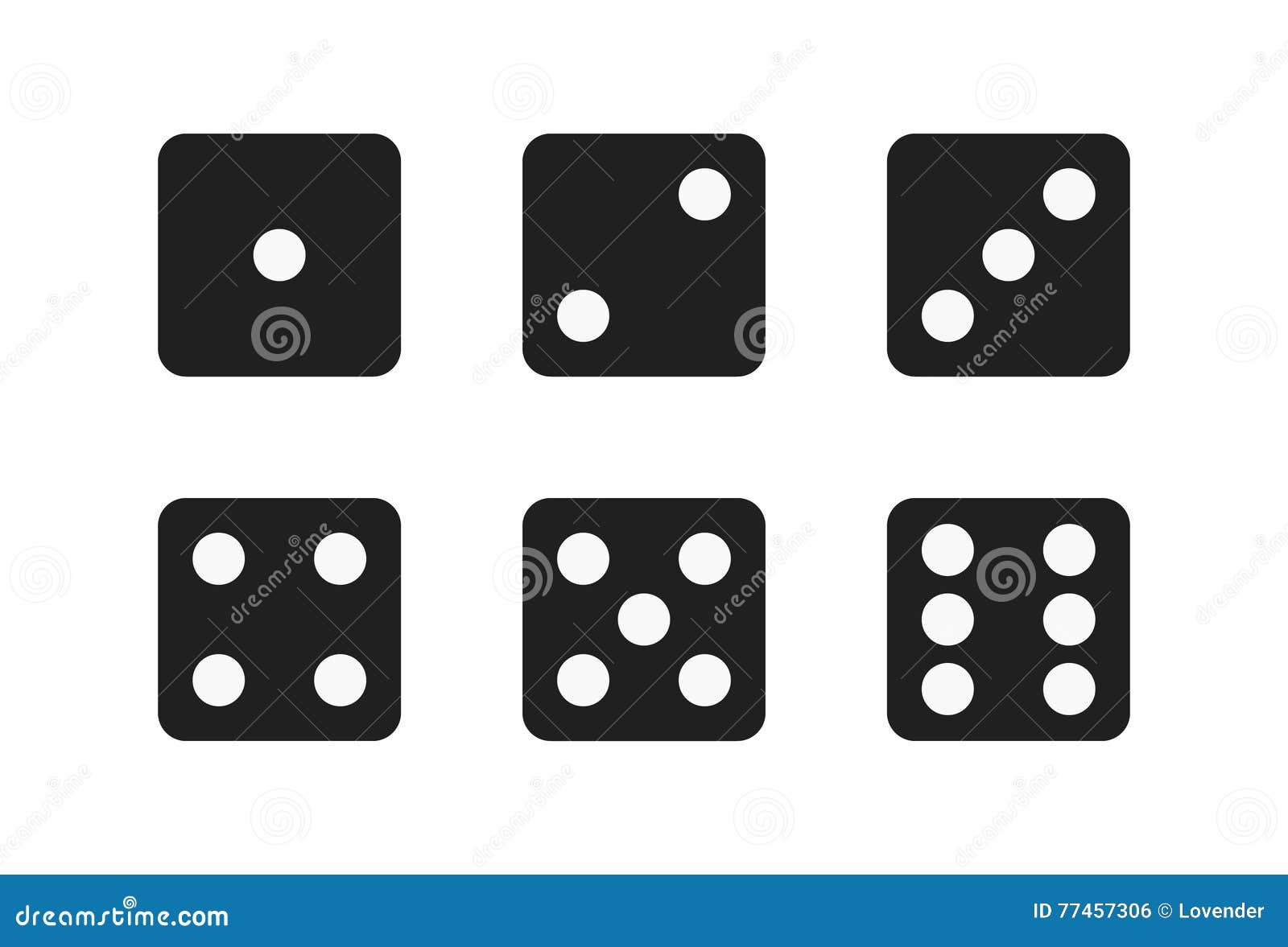 Vector Isolated Black Dices Stock Vector - Illustration of object, bone