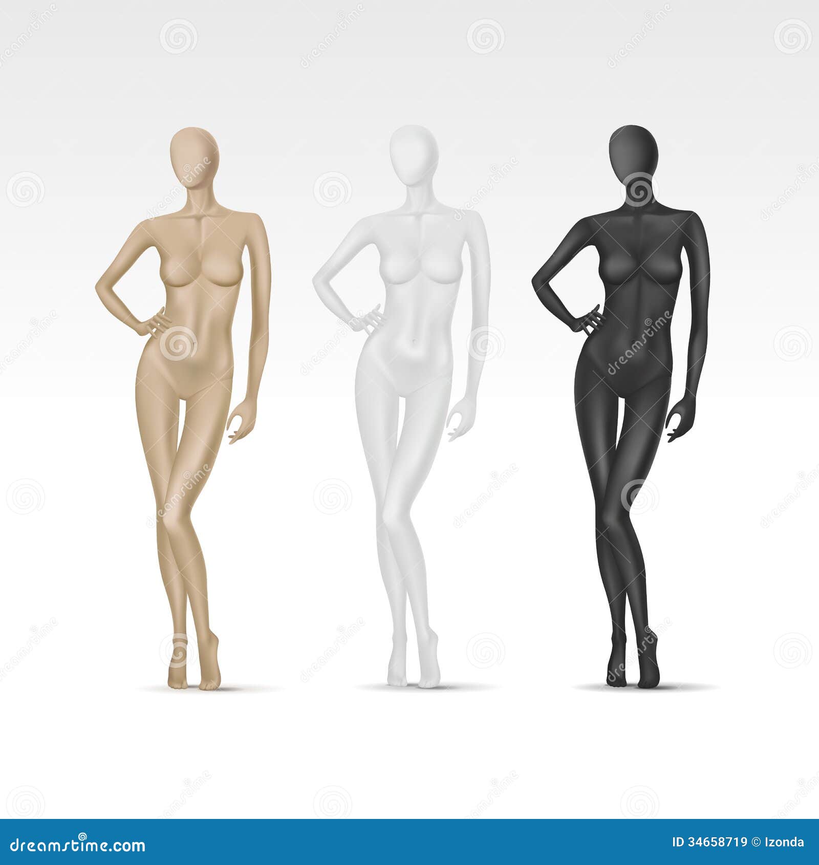 Male Mannequin Head Isolated White Background Render Stock Photo