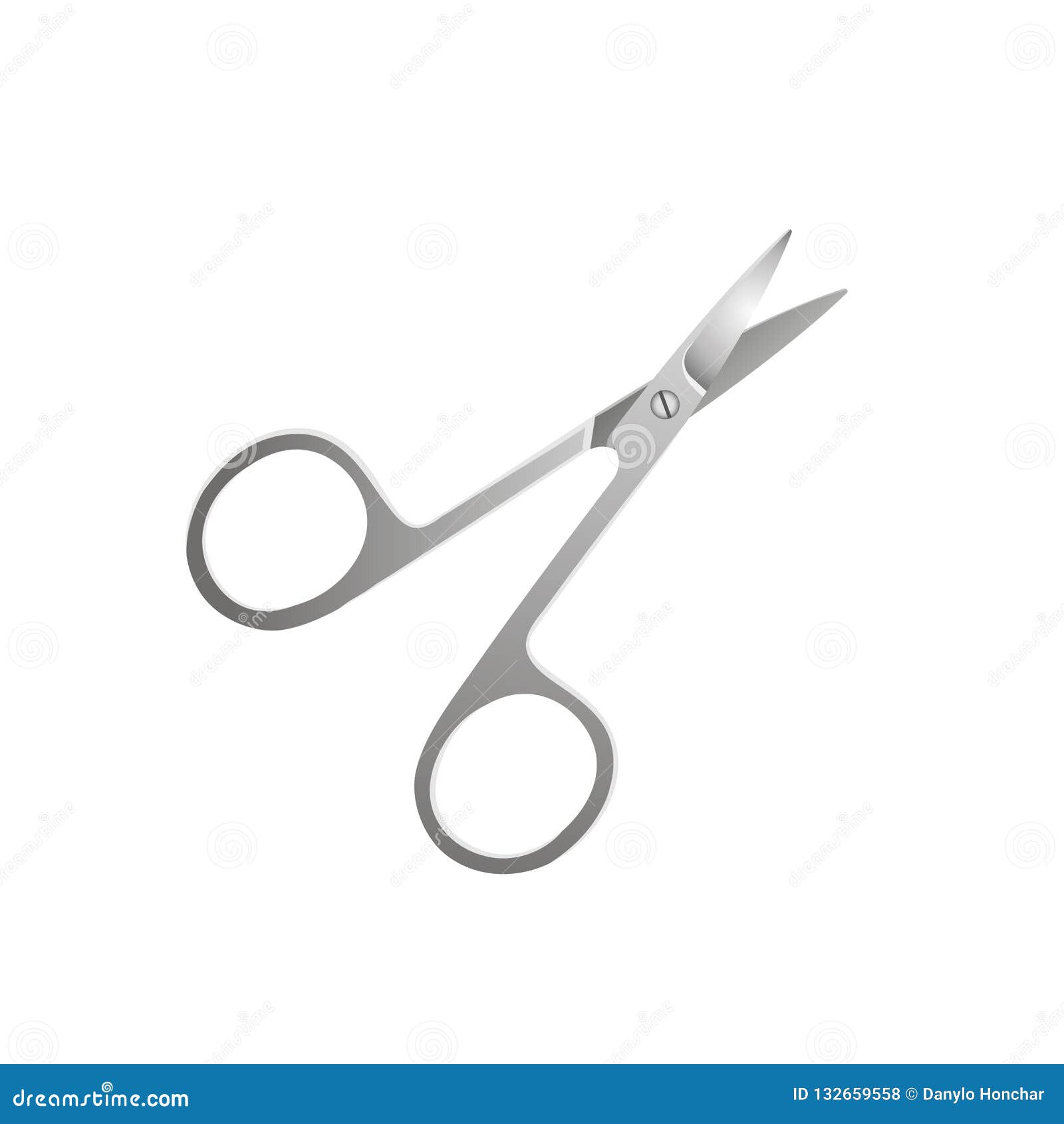 Vector Isolated Illustration of Realistic Nail Scissors. Stock Vector ...
