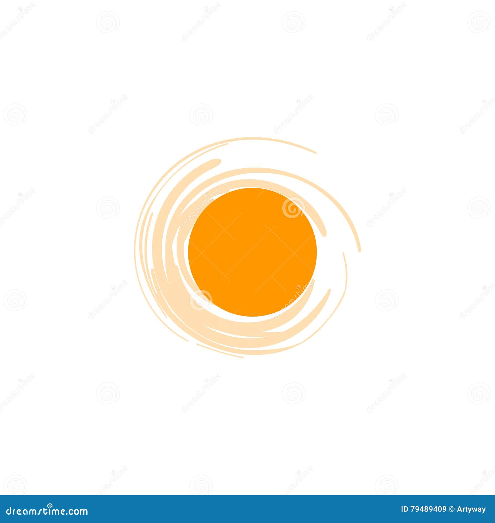 Vector Isolated Sun Logo Design Template Abstract Dots Symbol