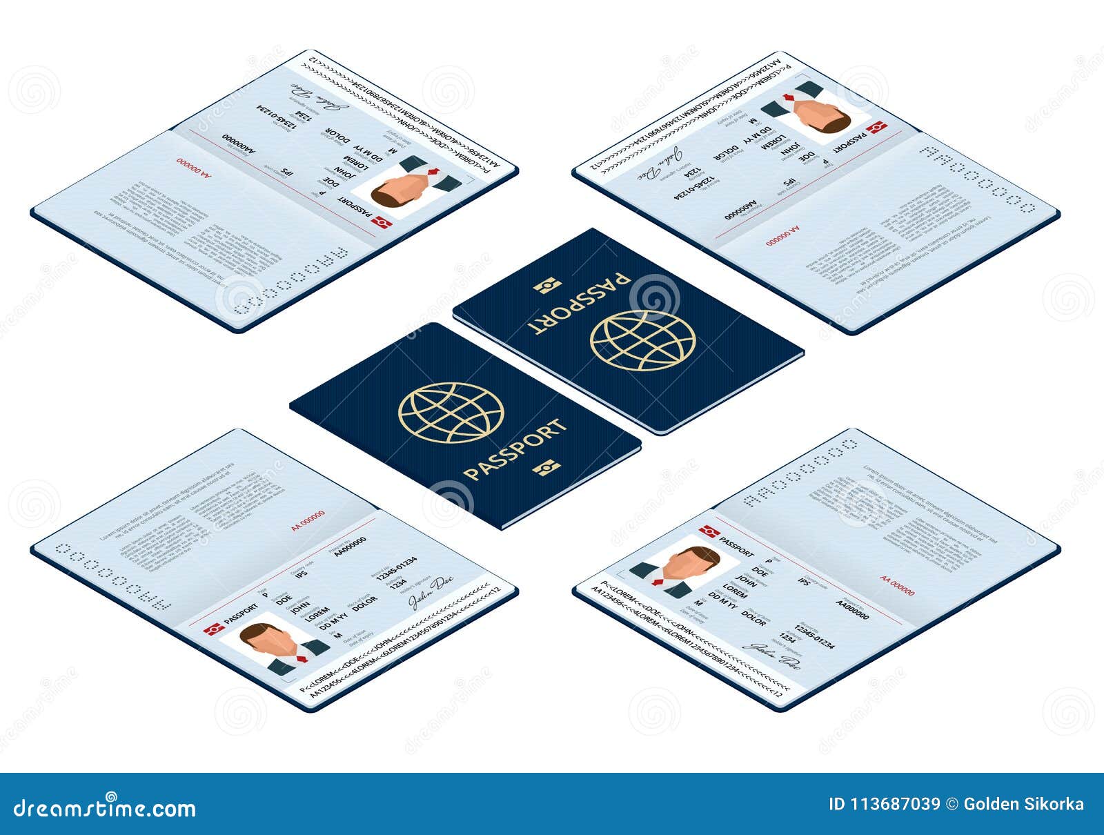 International Biometric Passport Cover Page. Stock Vector - Illustration of  biometric, cover: 142476279