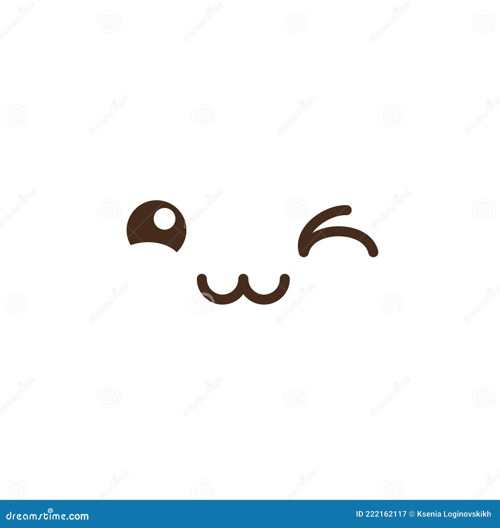 Vector Kawaii Anime Emoji Isolated Icons Set Stock Vector - Illustration of  cheeks, clipart: 222162117