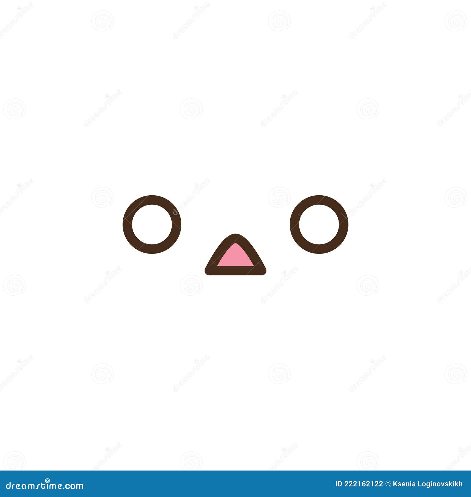 Vector Kawaii Anime Emoji Isolated Icons Set Stock Vector - Illustration of  eyes, childish: 222162122