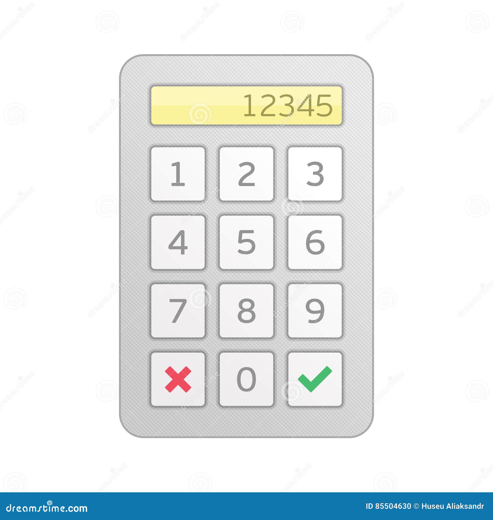 Vector keypad entry. stock vector. Illustration of open 85504630