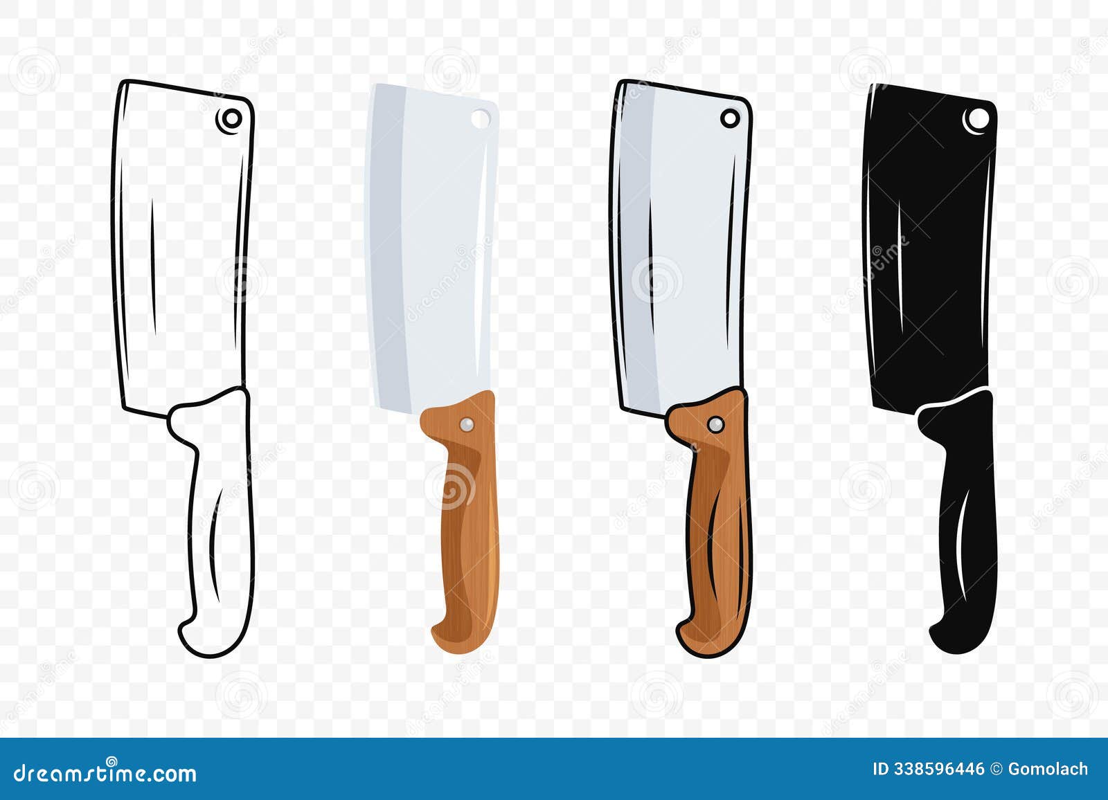 Vector Kitchen Knife Icon Set Chef Knife with Sharp Blade Kitchen Knife Design Templates Stock Vector Kitchen Knife Icon Set Chef Knife with Sharp Blade Kitchen Knife Design Templates Stock