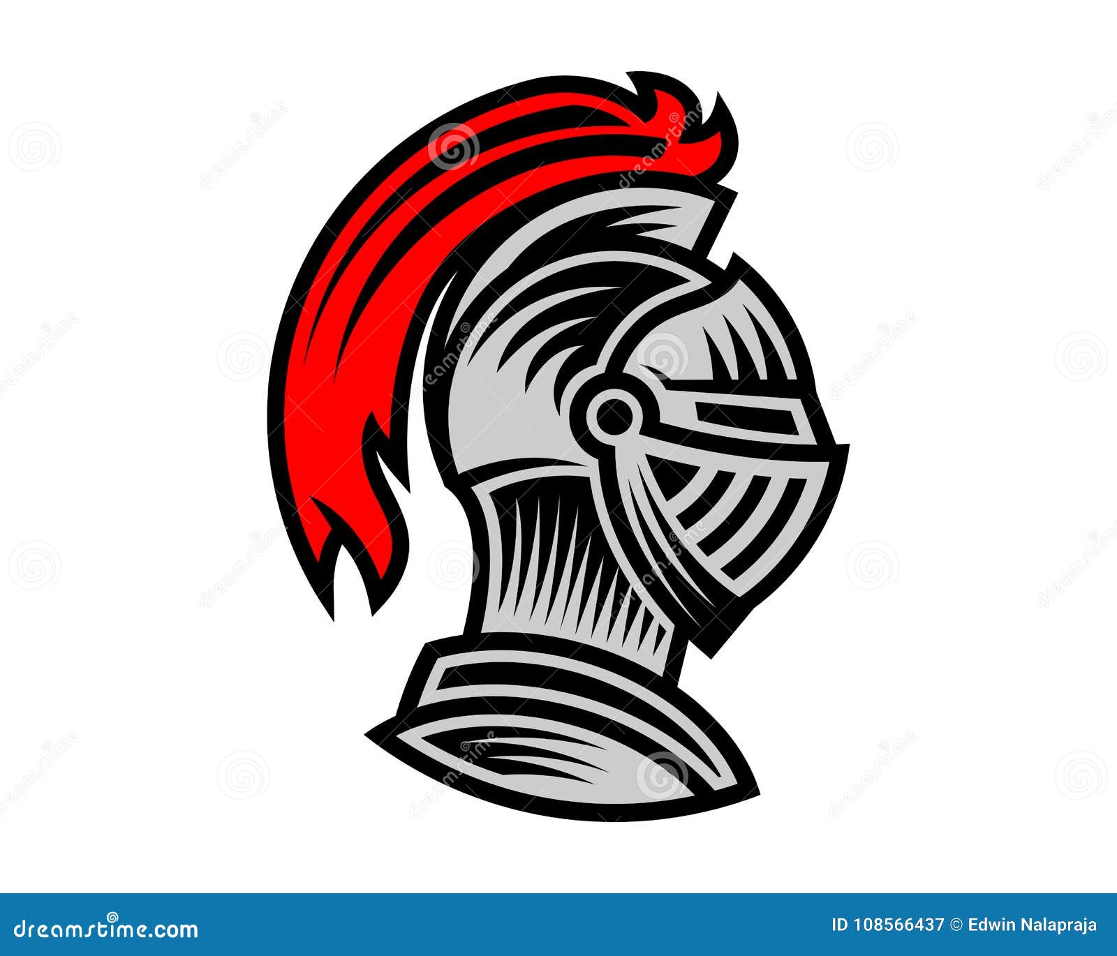  of knight helmet, could be use as logo icon or avatar
