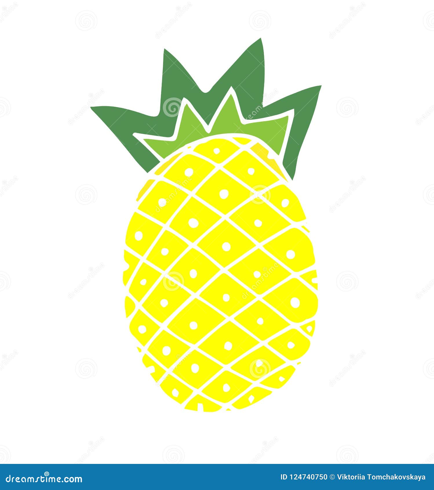 Vector L Ananas Giallo Il Disegno Alla Moda Del S Dei Bambini Illustrazione Di Insegnamento Per La Frutta Tropicale Dei Libri Illustrazione Di Stock Illustrazione Di Dessert Alimento