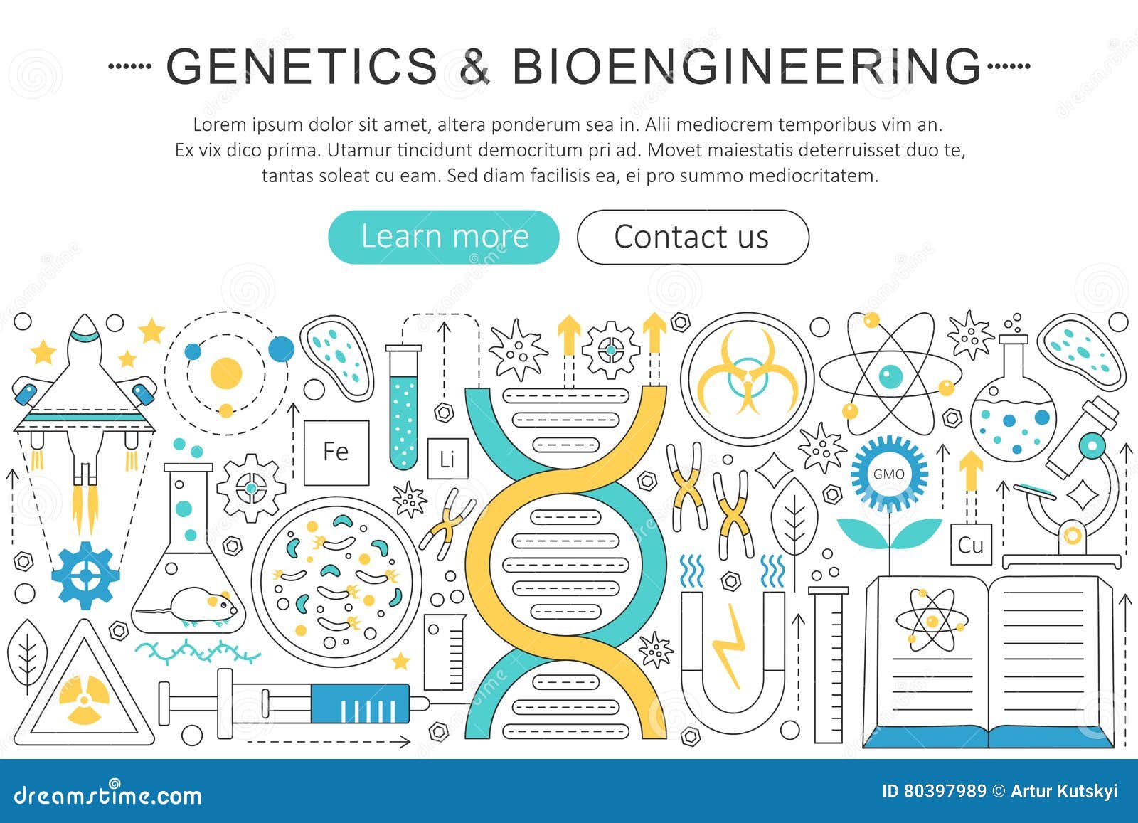 Vector La Línea Plana Fina Elegante Genética Y El Concepto De La  Bioingeniería Disposición De Los Elementos De La Portada Del Sit  Ilustración del Vector - Ilustración de gene, muestra: 80397989