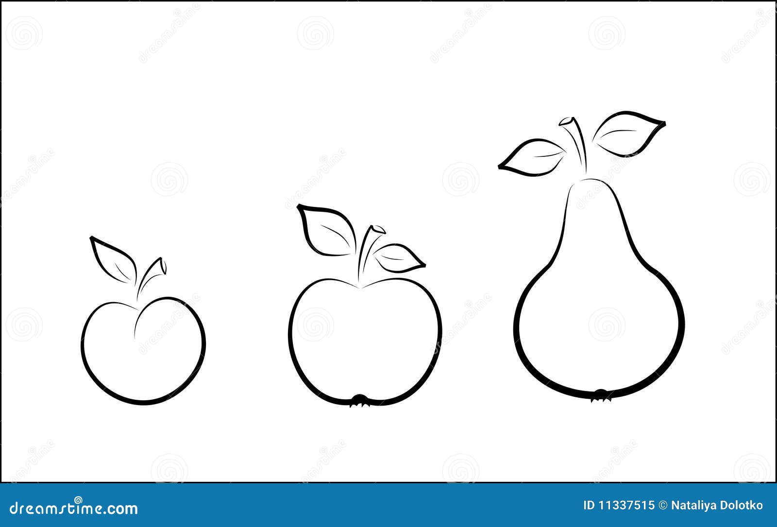 Vector la prugna la mela e la pera