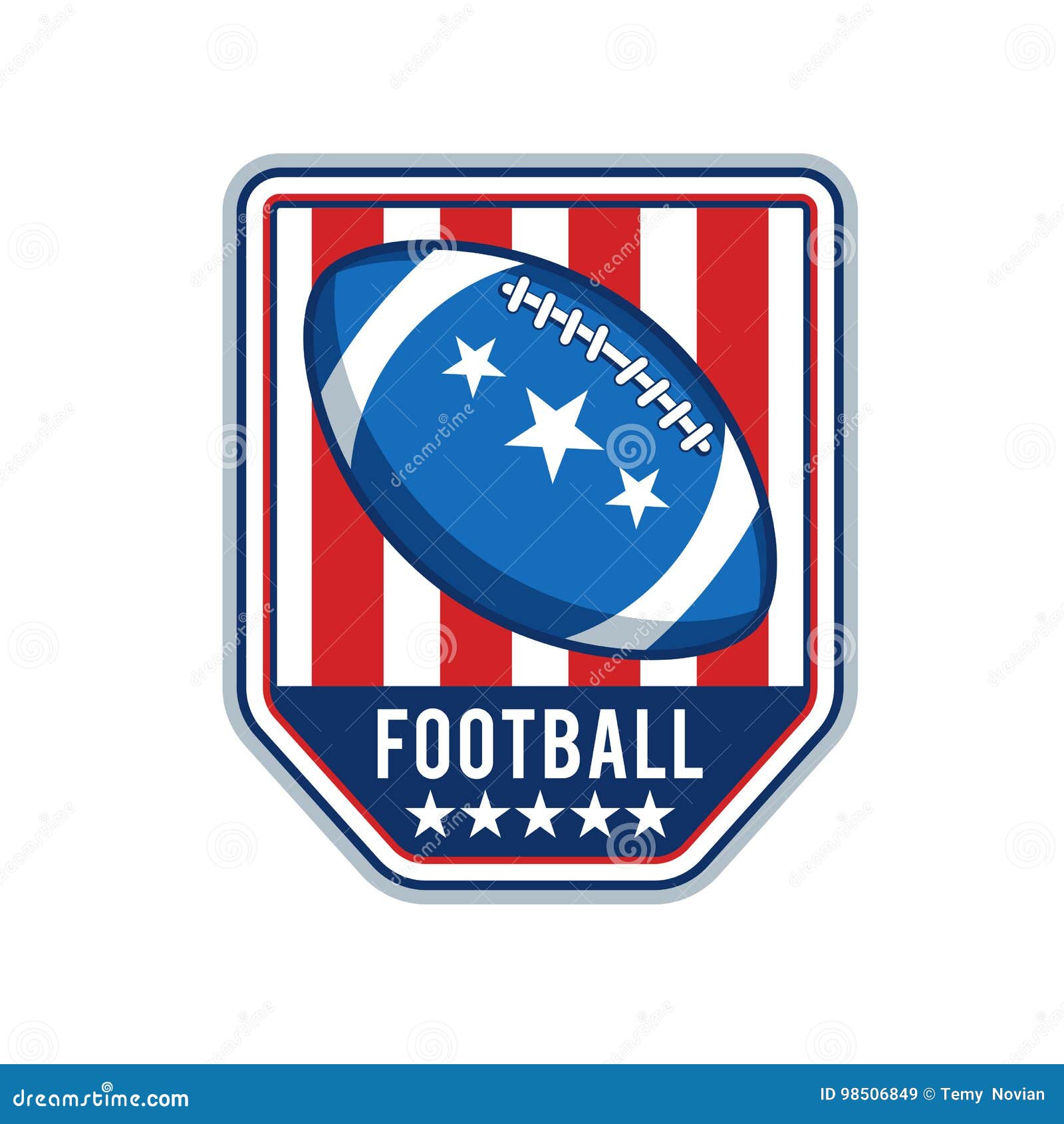Vector Label of American Football Stock Illustration Illustration of