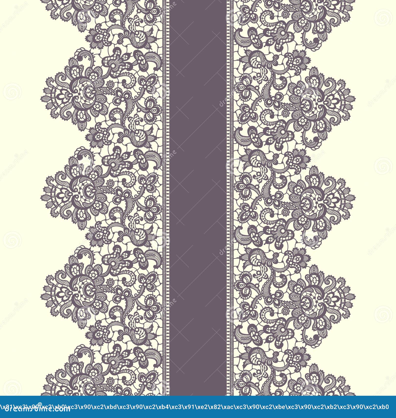 Vector Lace Border. Seamless Pattern Stock Vector - Illustration of