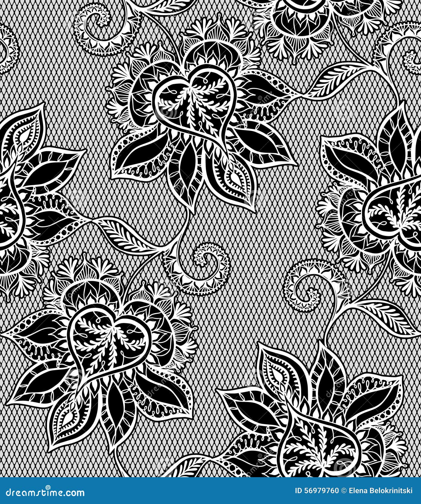 Vector lace pattern stock illustration. Illustration of fabric - 56979760