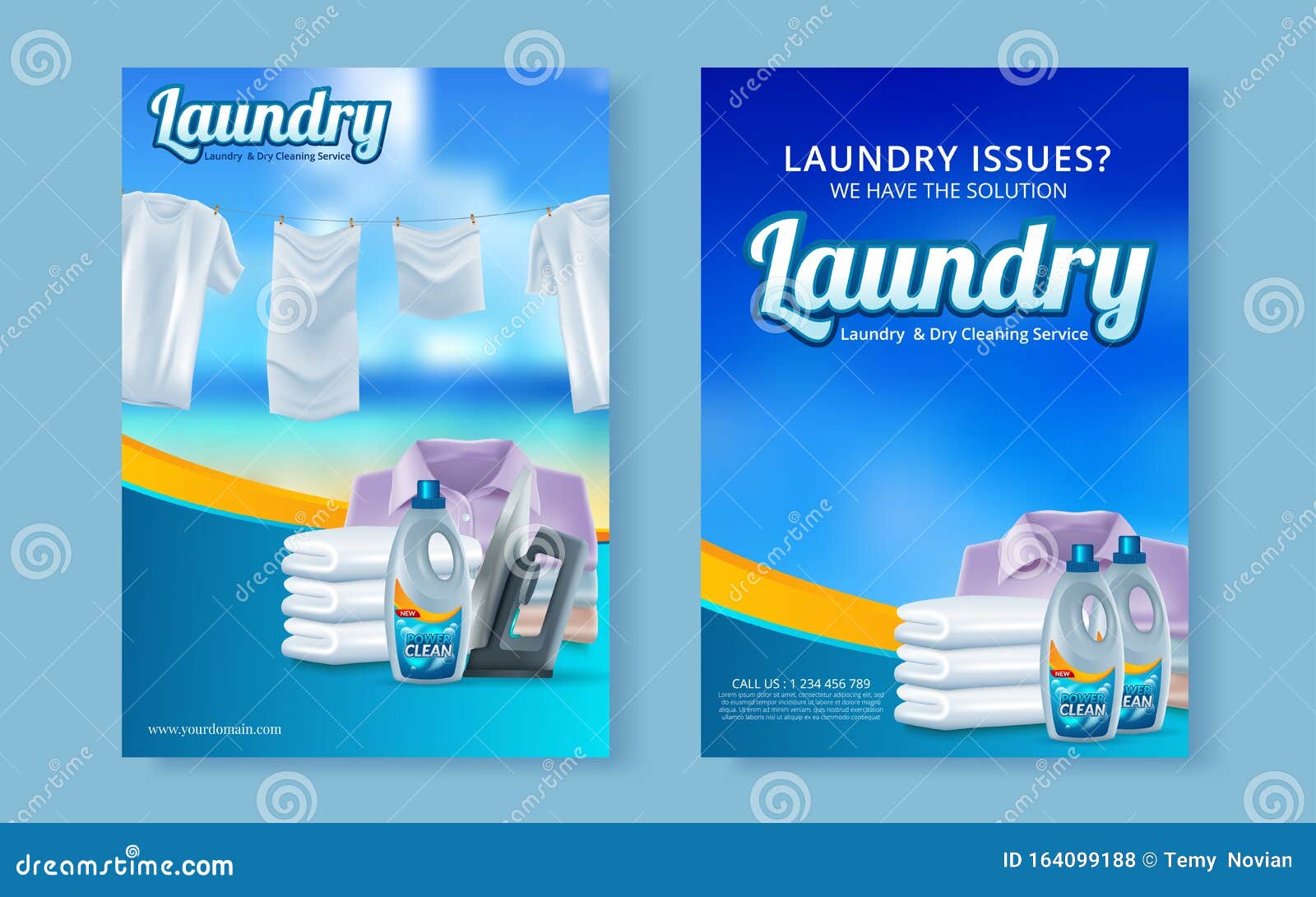 Vector Laundry Service Flyer Magazine Cover, Poster Template Stock In Ironing Service Flyer Template