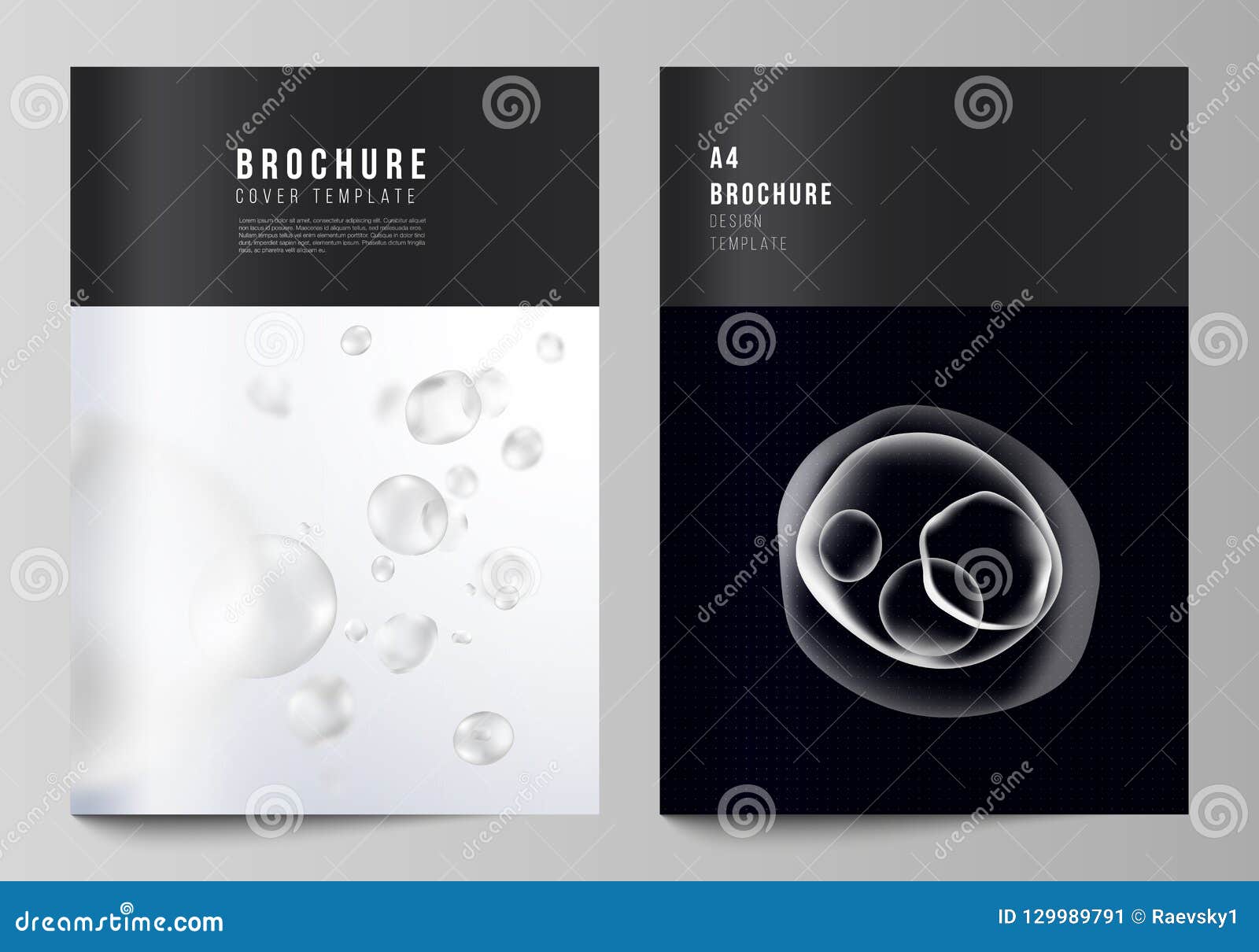 Download The Vector Layout Of A4 Format Cover Mockup Design Template For Brochure Magazine Flyer Report Spa And Healthcare Stock Vector Illustration Of Folder Catalog 129989791