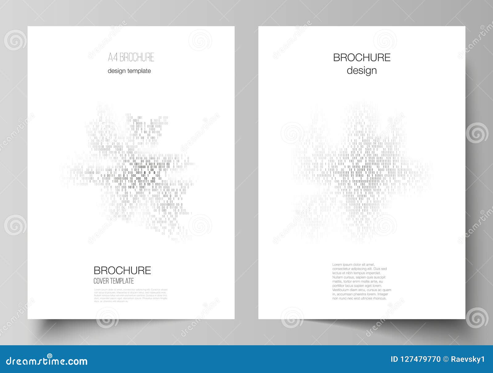 Download Vector Layout Of A4 Format Cover Mockups Design Templates For Brochure Magazine Flyer Booklet Report Binary Code Stock Vector Illustration Of Graphic Corporate 127479770 PSD Mockup Templates