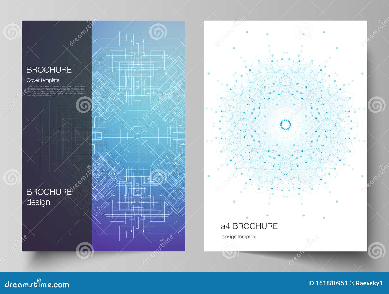 Download Vector Layout Of A4 Format Modern Cover Mockup Design Templates For Brochure Magazine Flyer Booklet Report Big Data Stock Vector Illustration Of Magazine Design 151880951