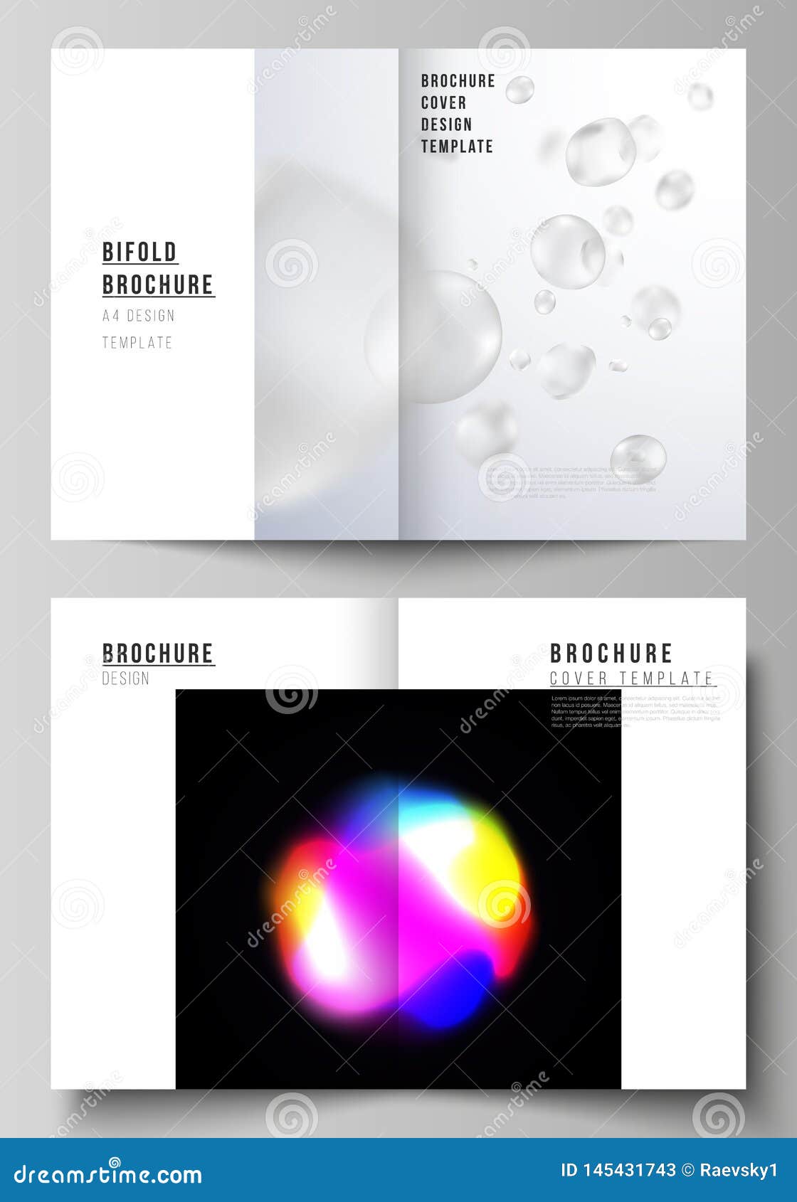 Download Vector Layout Of Two A4 Format Cover Mockups Design ...