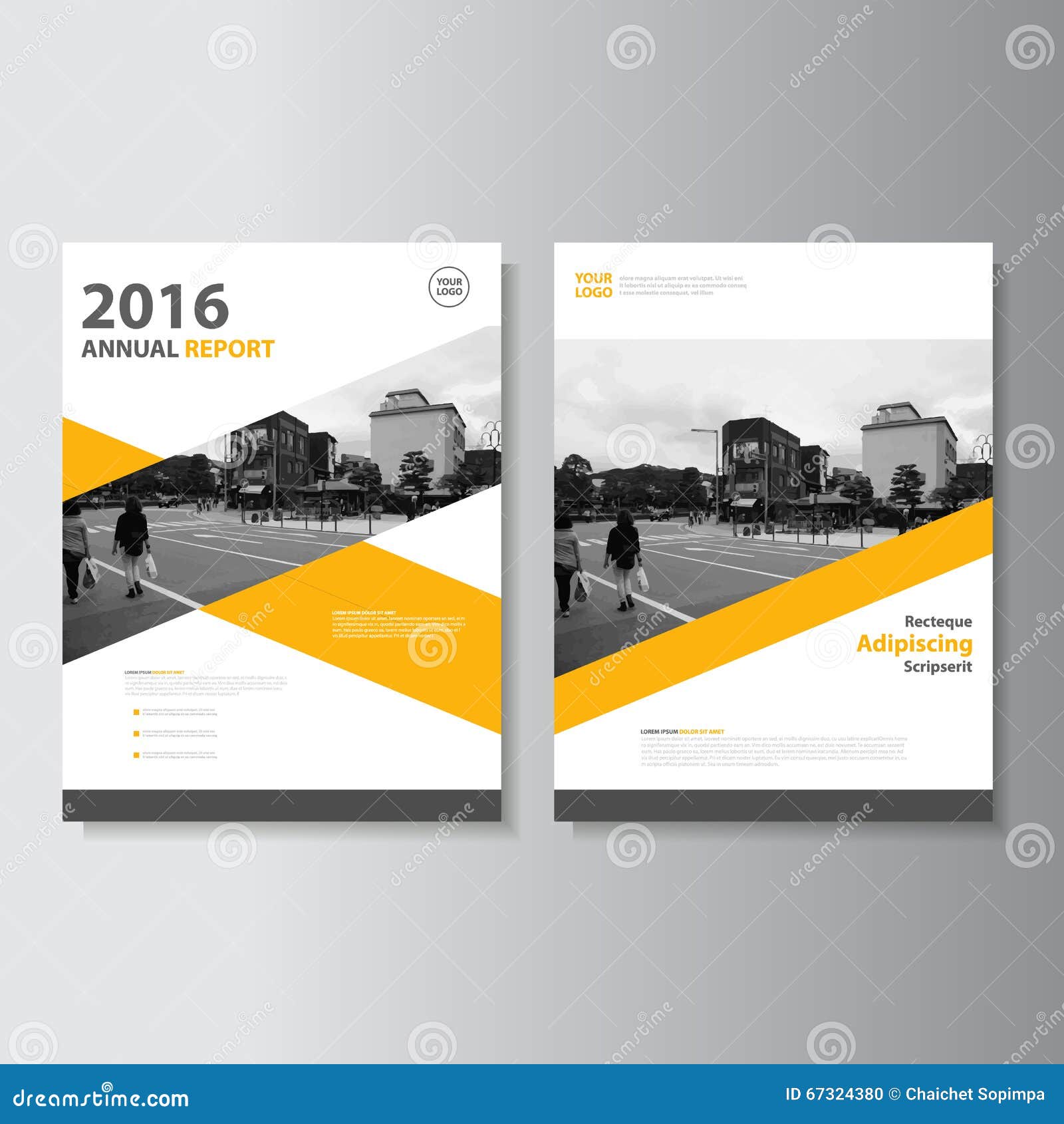  leaflet brochure flyer template a4 size , annual report book cover layout , abstract yellow template