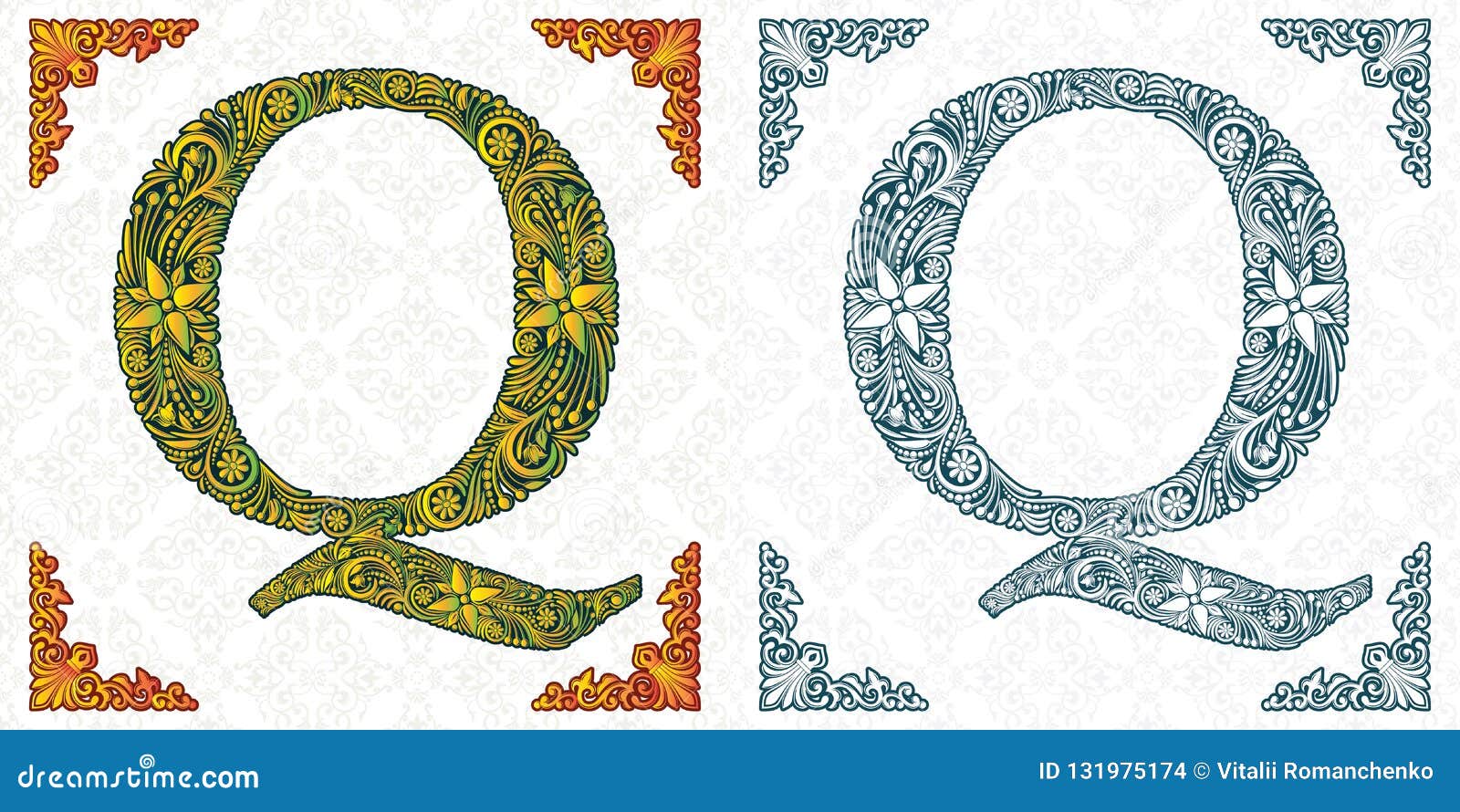 d old english font letter q d old english font letter q