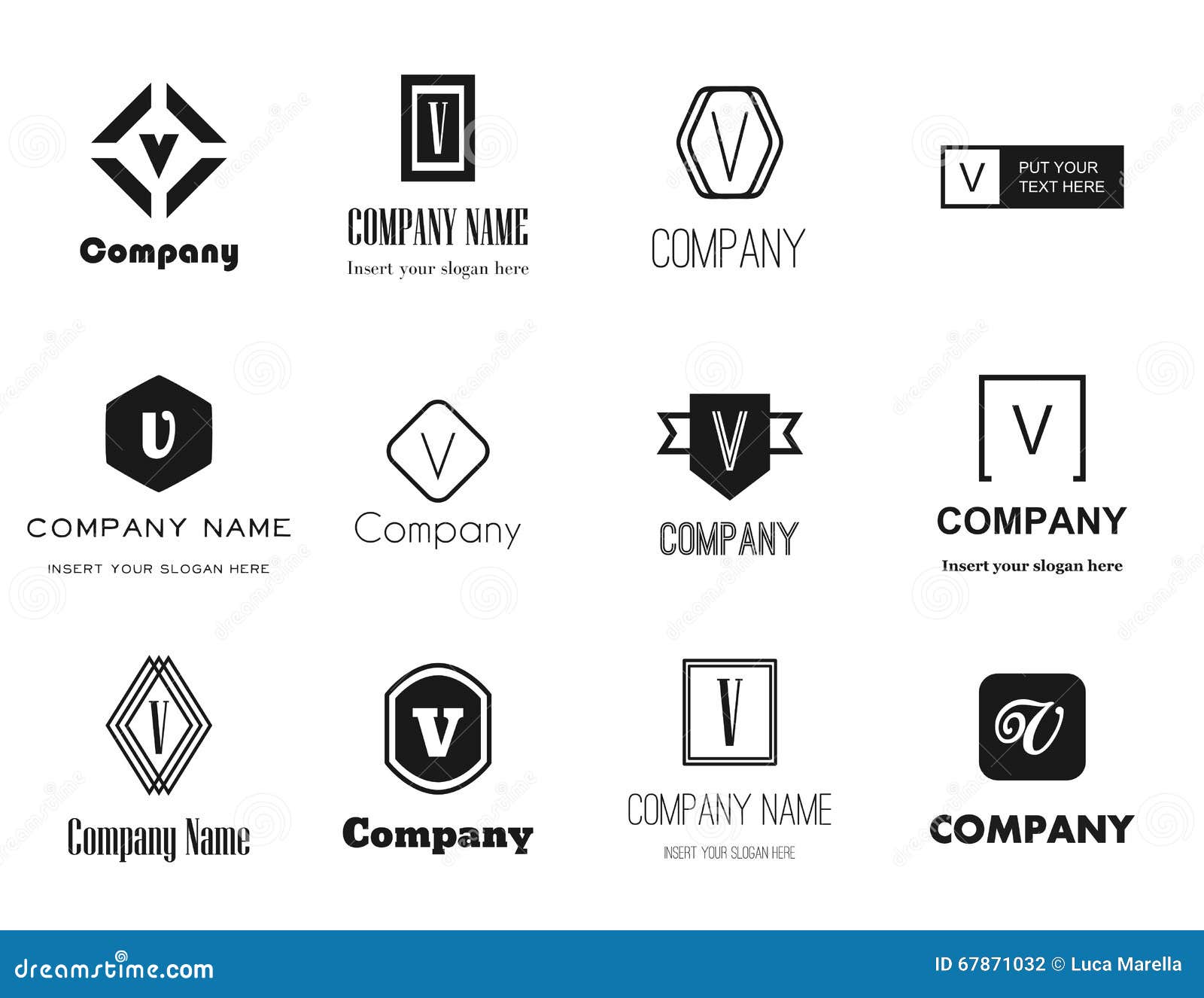  letter v (vee) logos icons