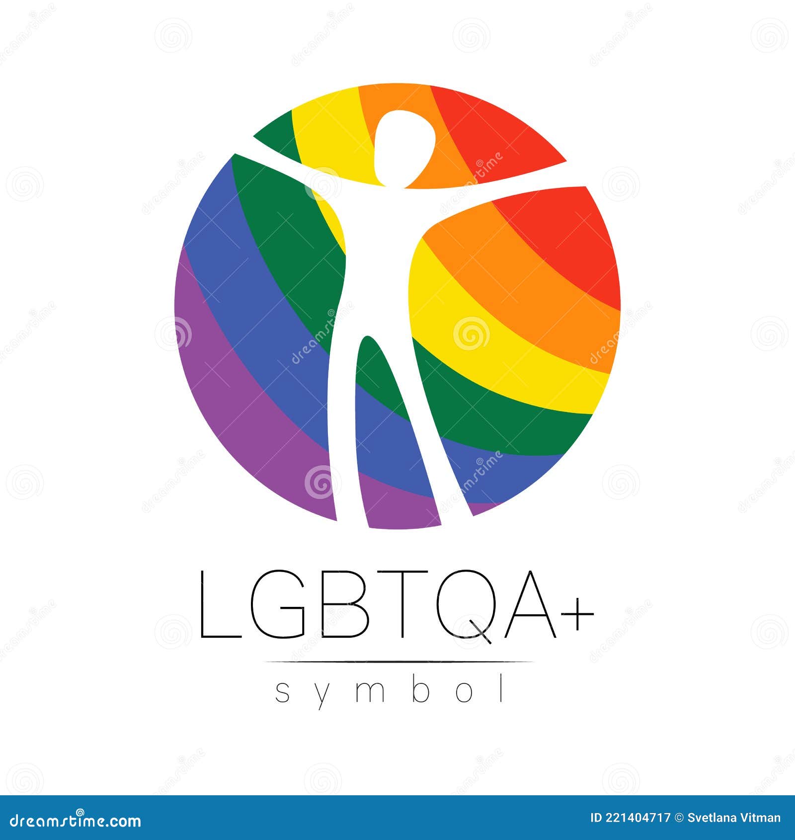  lgbtqa logo . pride flag background. icon for gay, lesbian, bisexual, transsexual, queer and allies person