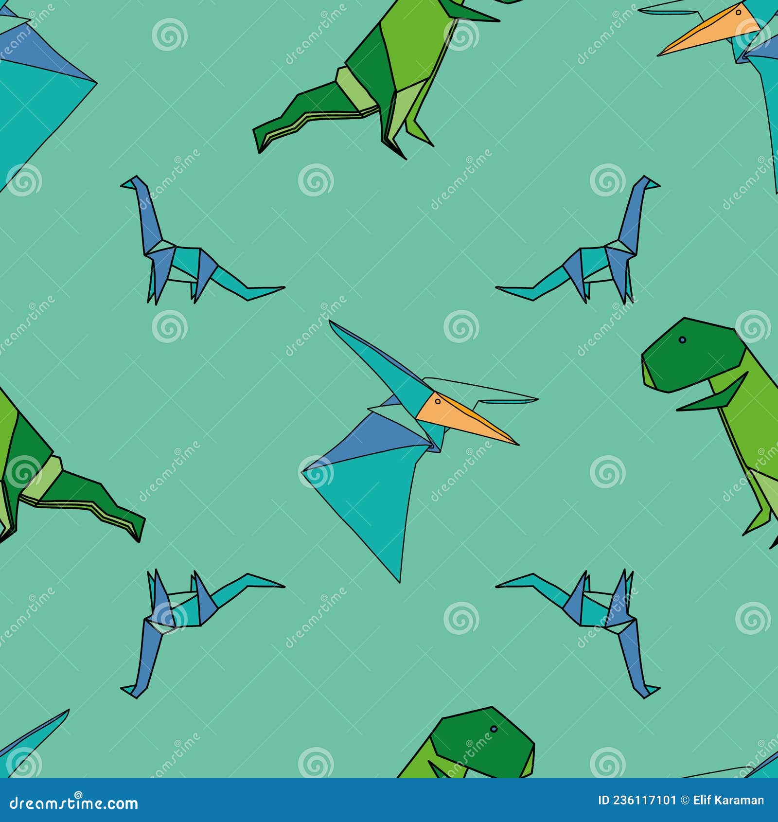 Dinosaurs Background For Text Vector Illustration
