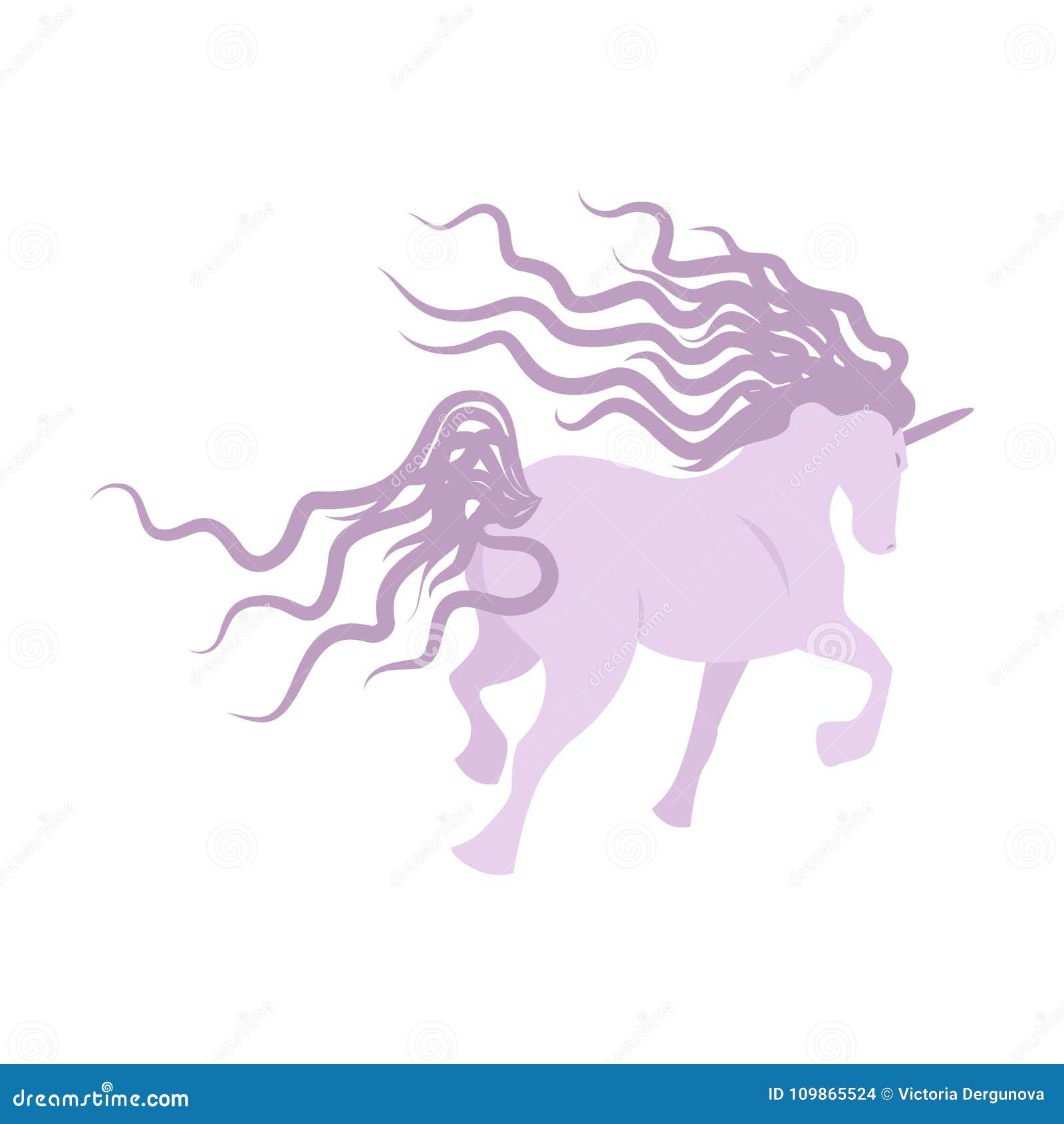 Vector lilac unicorn image stock vector. Illustration of happy - 109865524