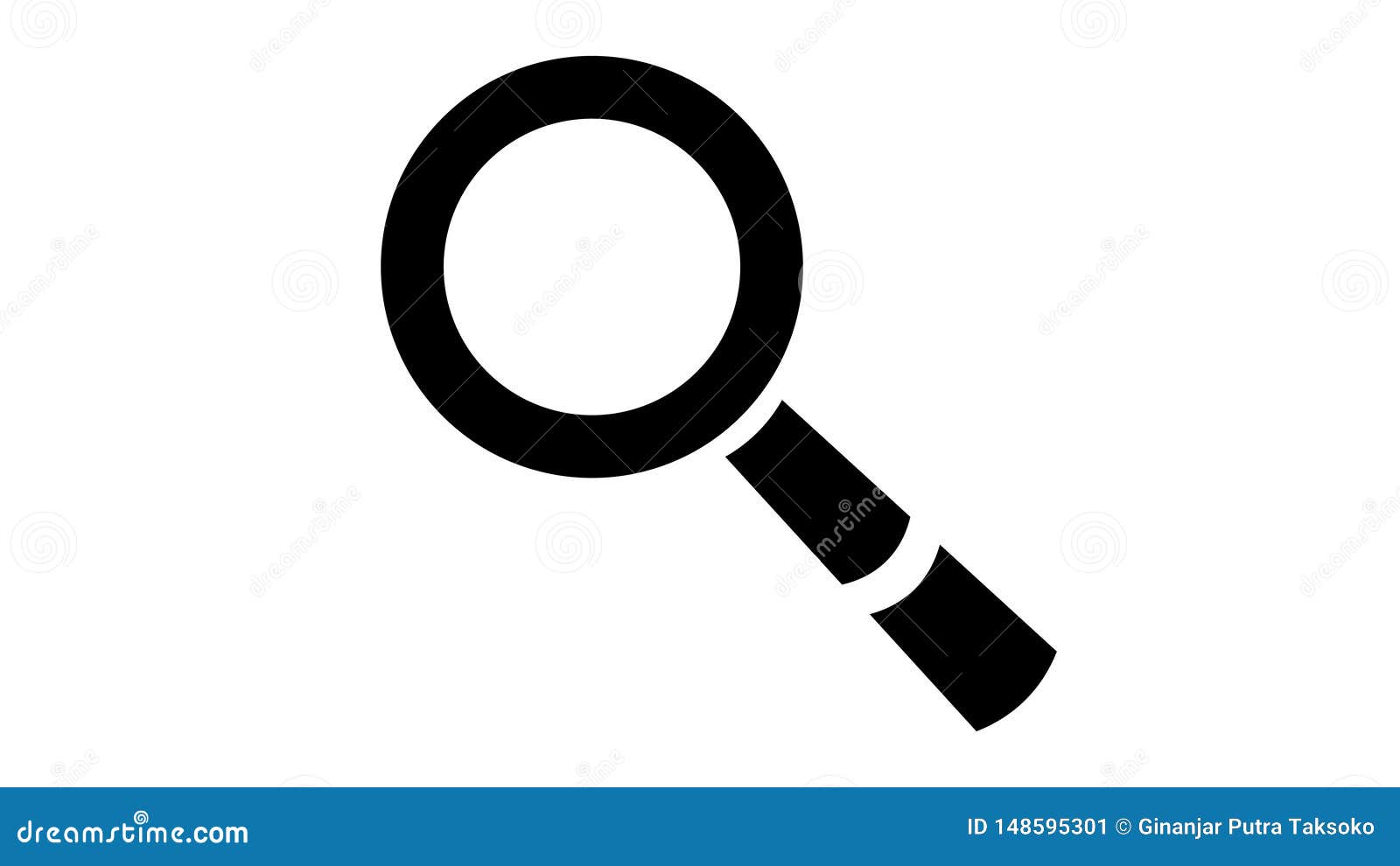 Vector Line Art Black Magnifier Stock Illustration - Illustration of ...