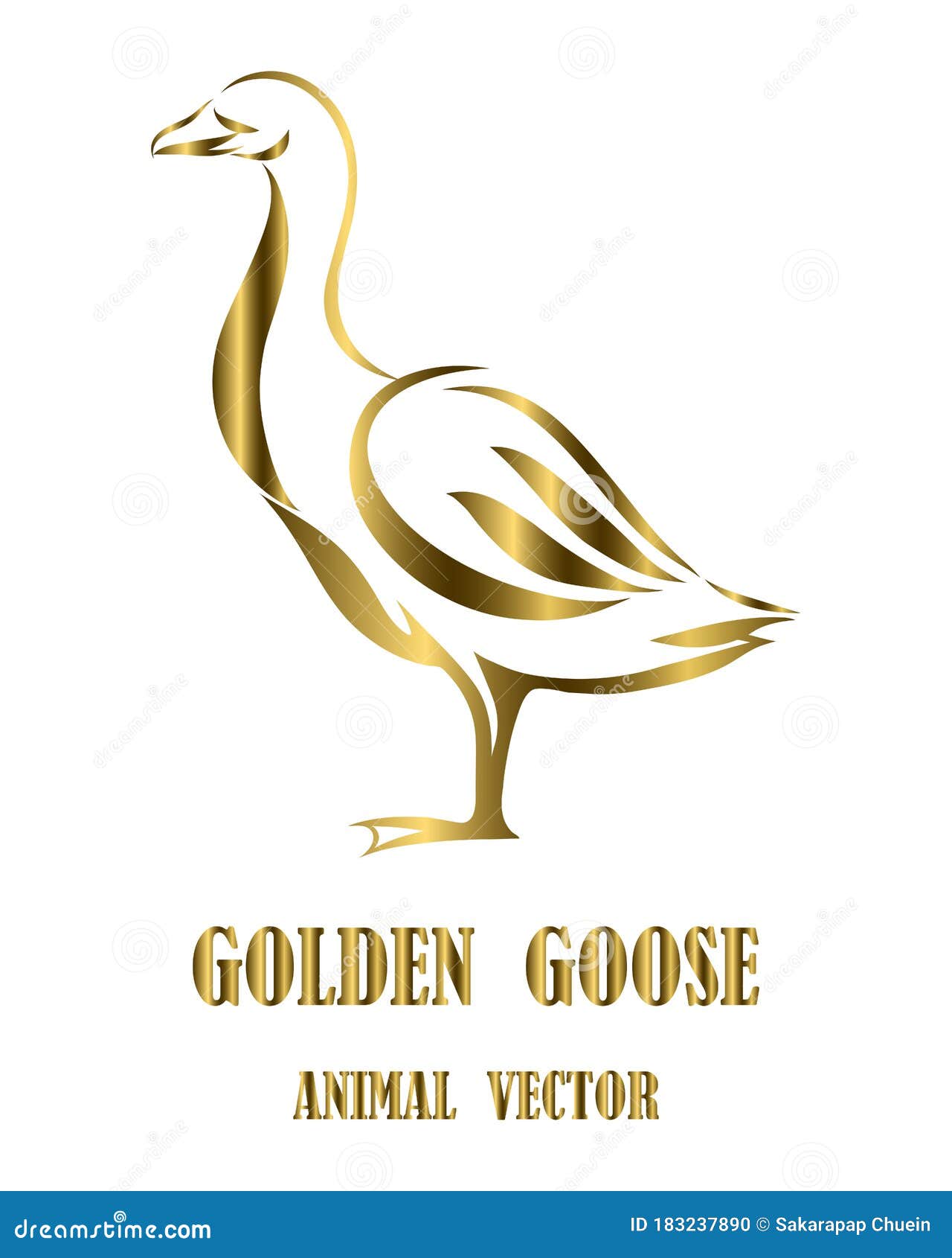 Logo of a goose eps 10 stock vector. Illustration of line - 183237890