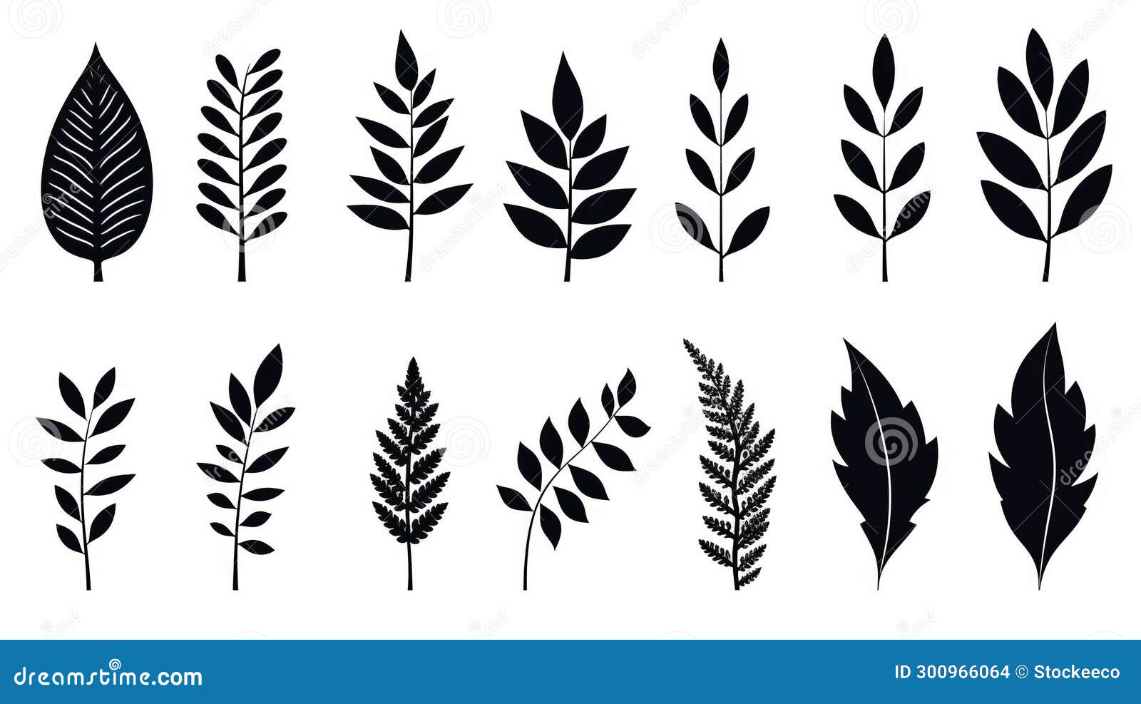 leaf d silhouettes: arts and crafts movement inspired minimalist graphic s