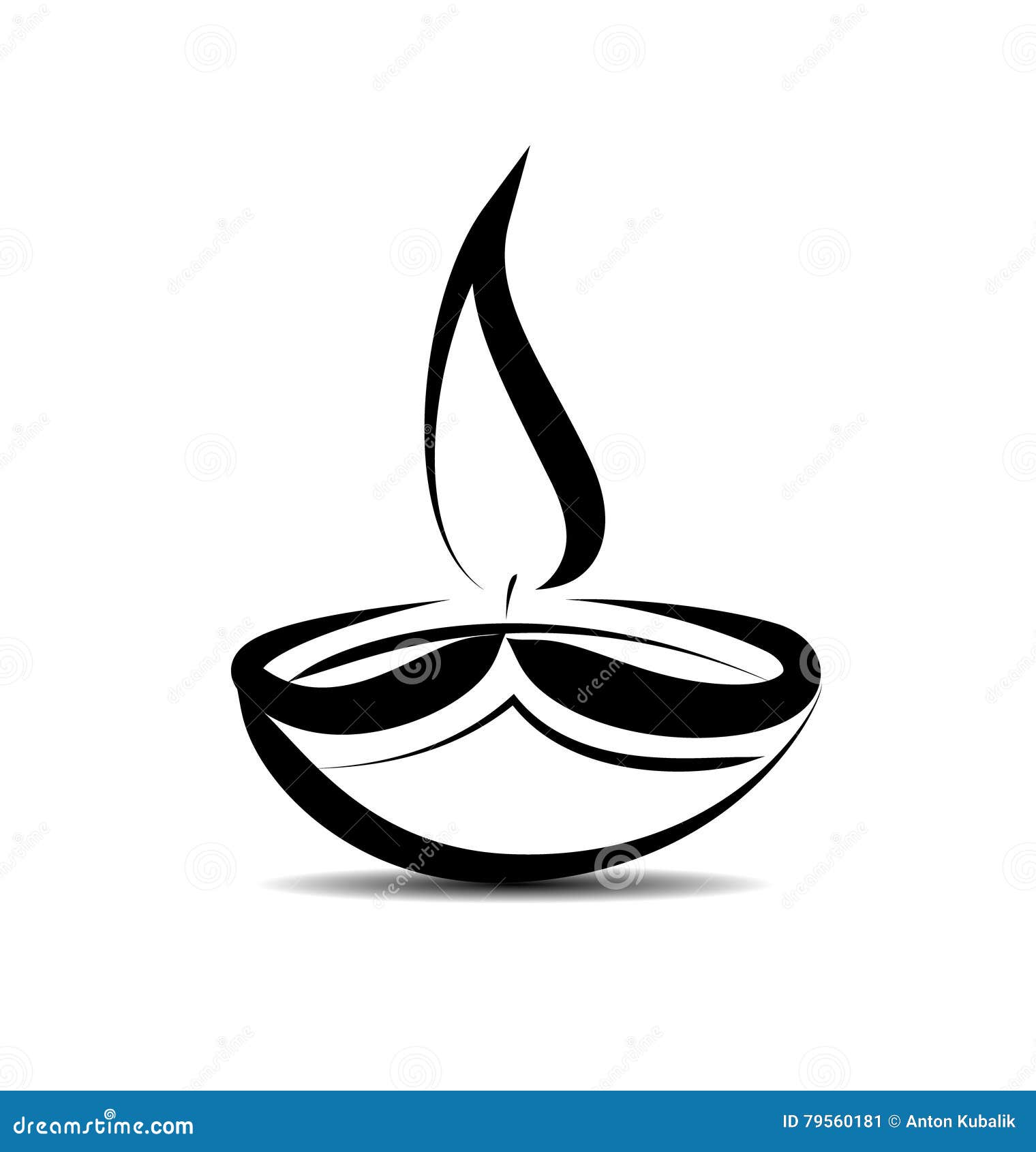 Diwali Lamp Clipart Black And White Free