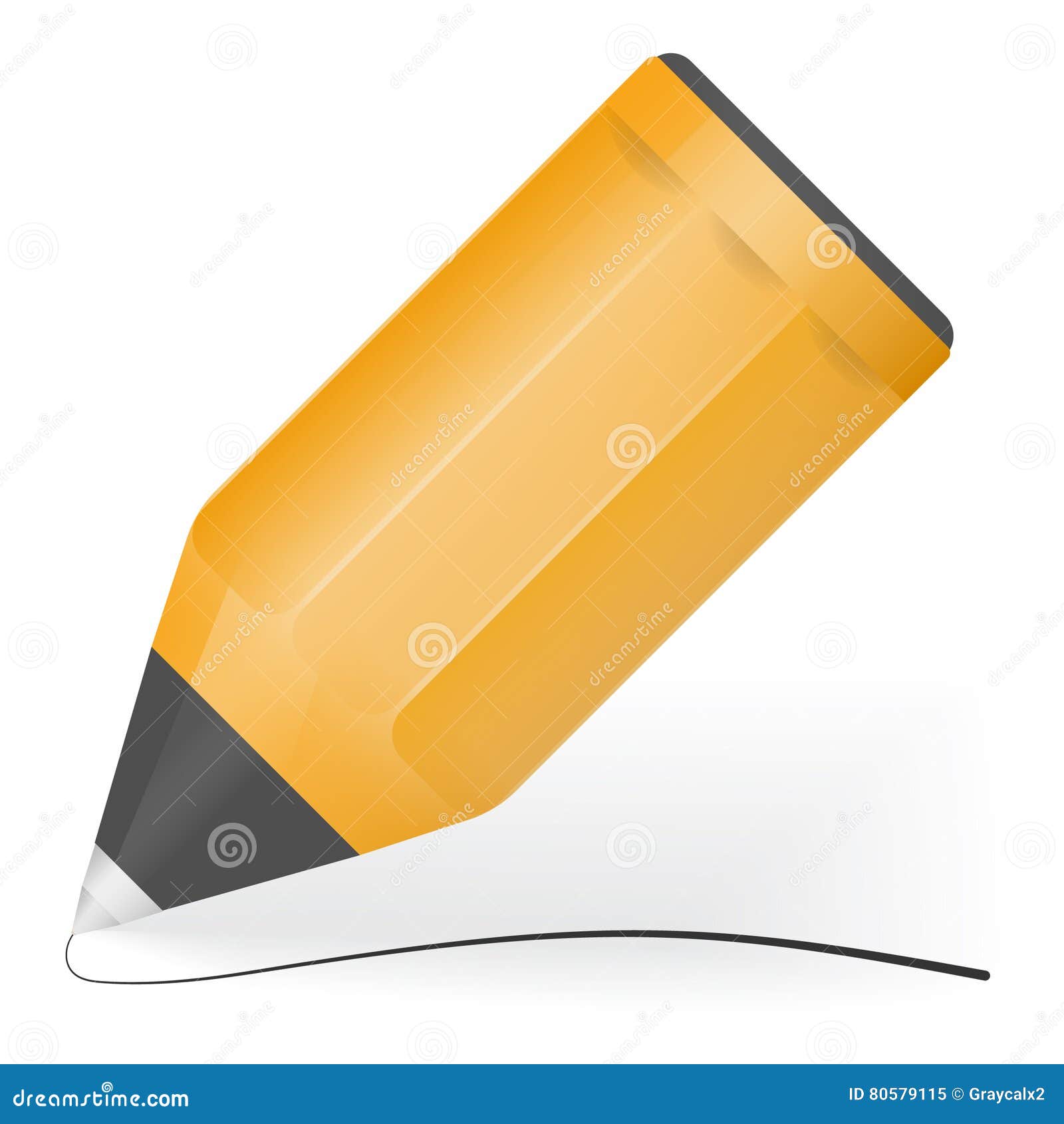 Vector Little Black Ball Pen Drawing Line Stock Vector Illustration