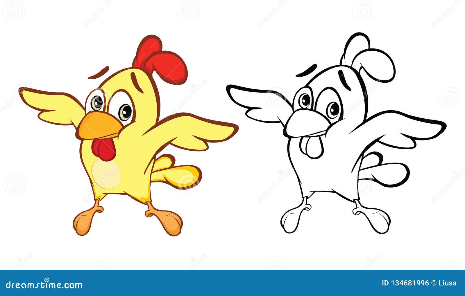 Running Chicken Little And Abby Coloring Page for Kids - Free Chicken Little  Printable Coloring Pages Online for Kids - ColoringPages101.com | Coloring  Pages for Kids