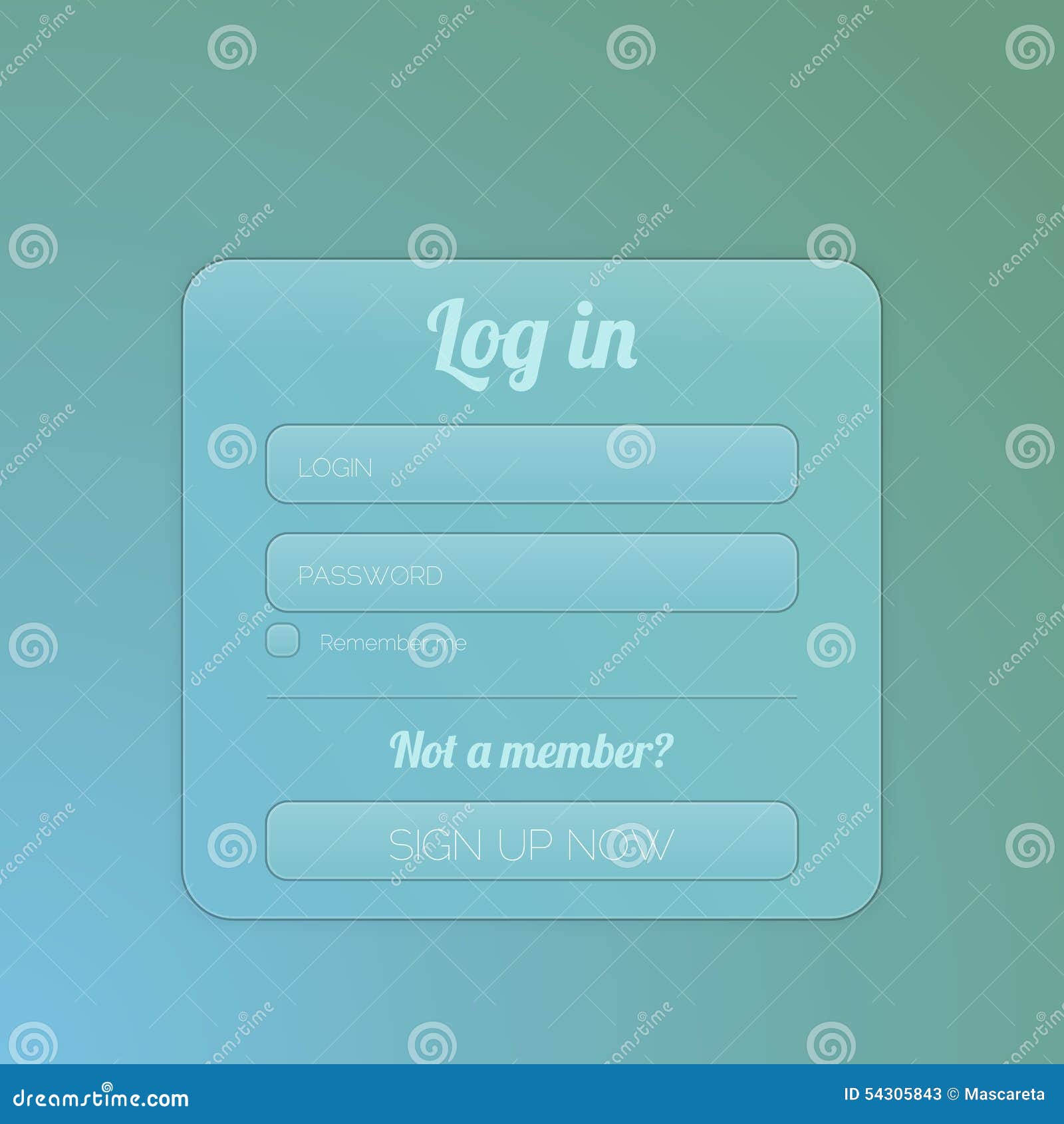 Vector Login Form Ui Element Stock Vector Illustration Of Elements