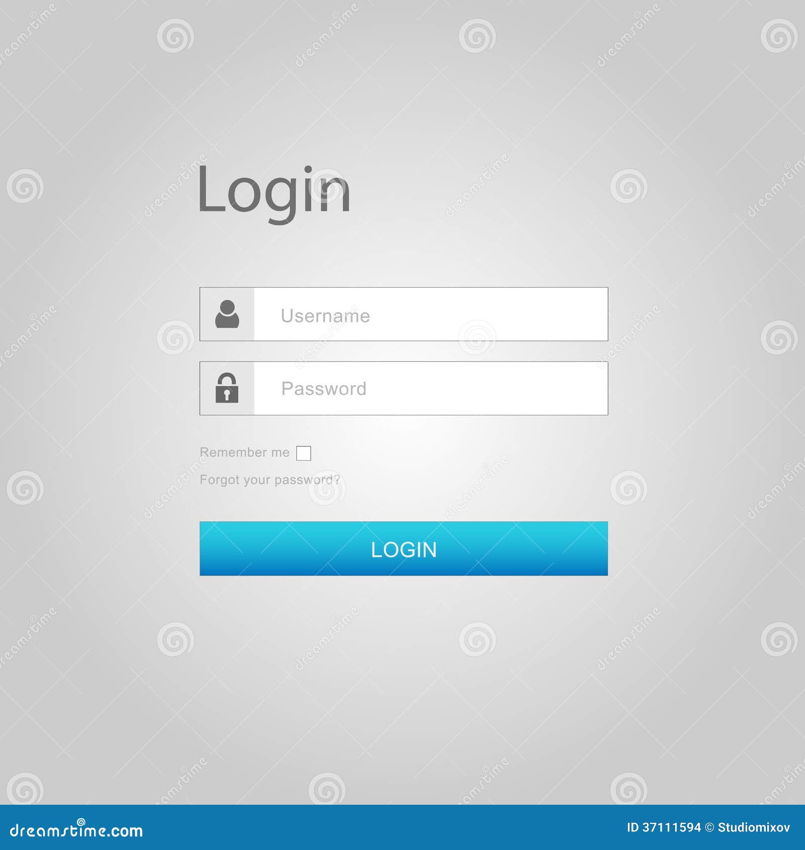 Vector Login Interface Username And Password Stock Vector