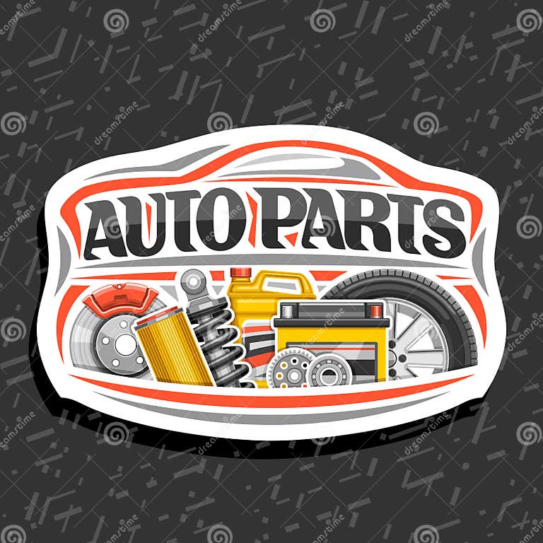 Vector Logo for Auto Parts Store Stock Vector - Illustration of