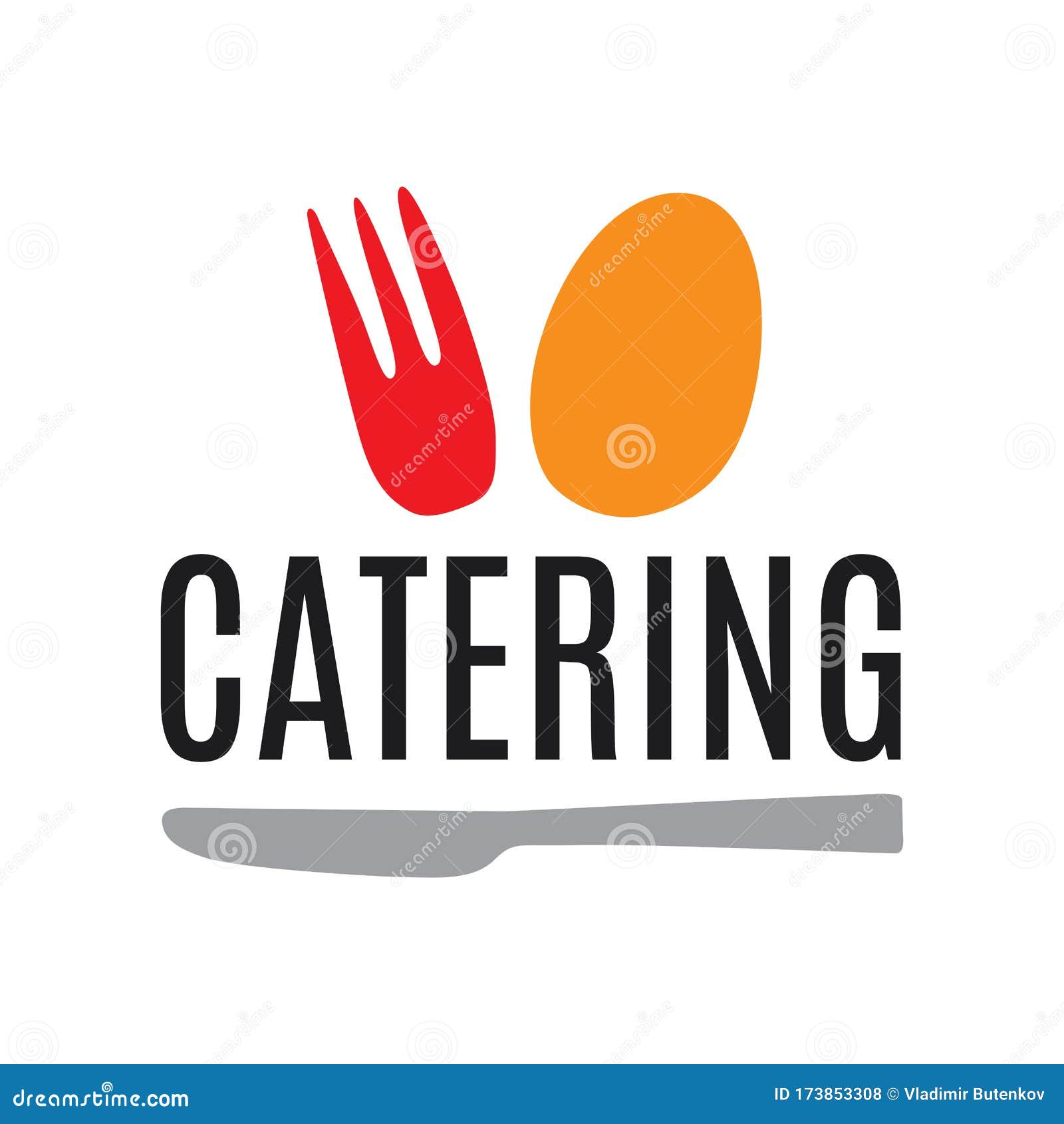 Vector Logo of Catering, Restaurant and Serving Stock Illustration ...