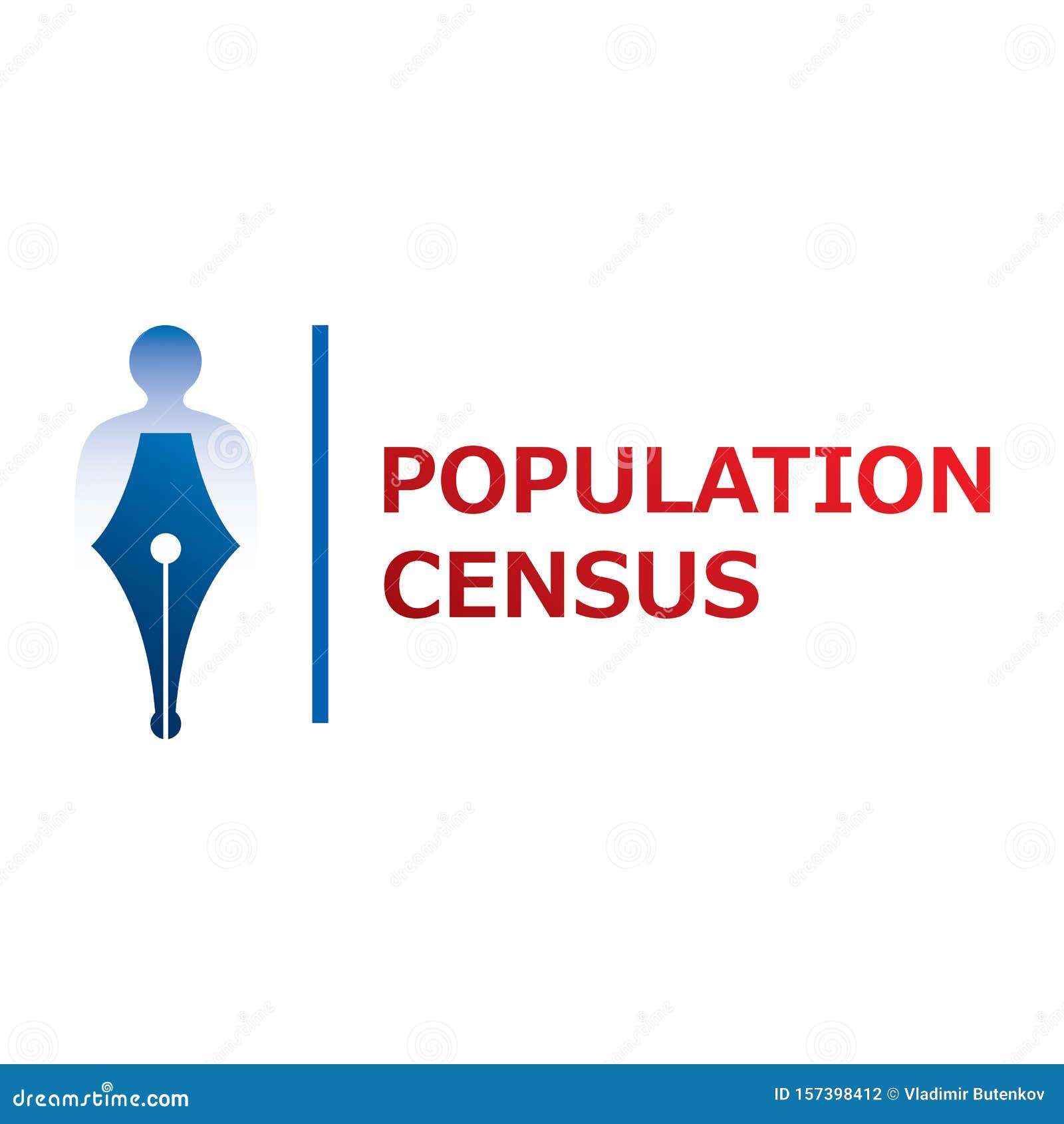  logo for census, population count and demographic statistics